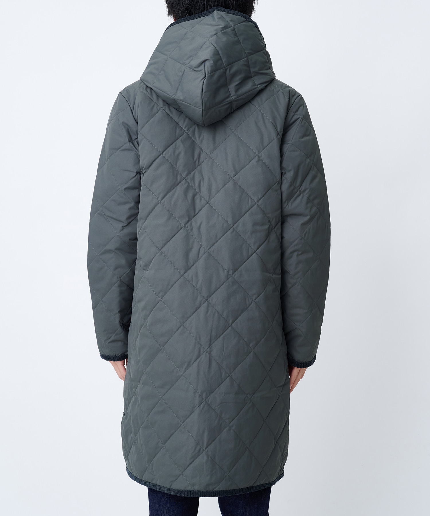 PIPING HOOD LONG DOWN COAT TAION/TAION EXTRA