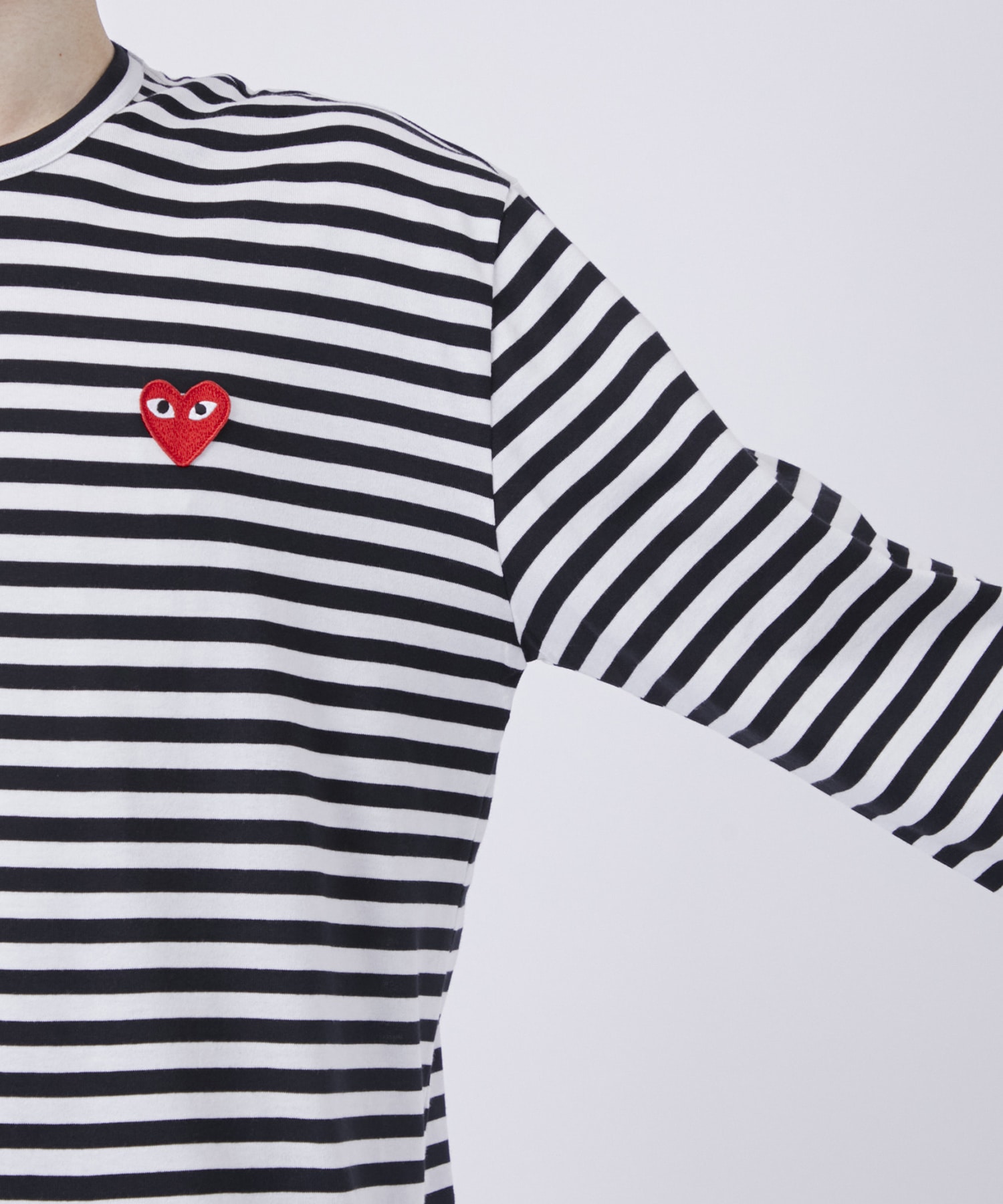 AX-T164-051 Unisex Border Long Sleeve T-Shirt PLAY COMME des GARCONS