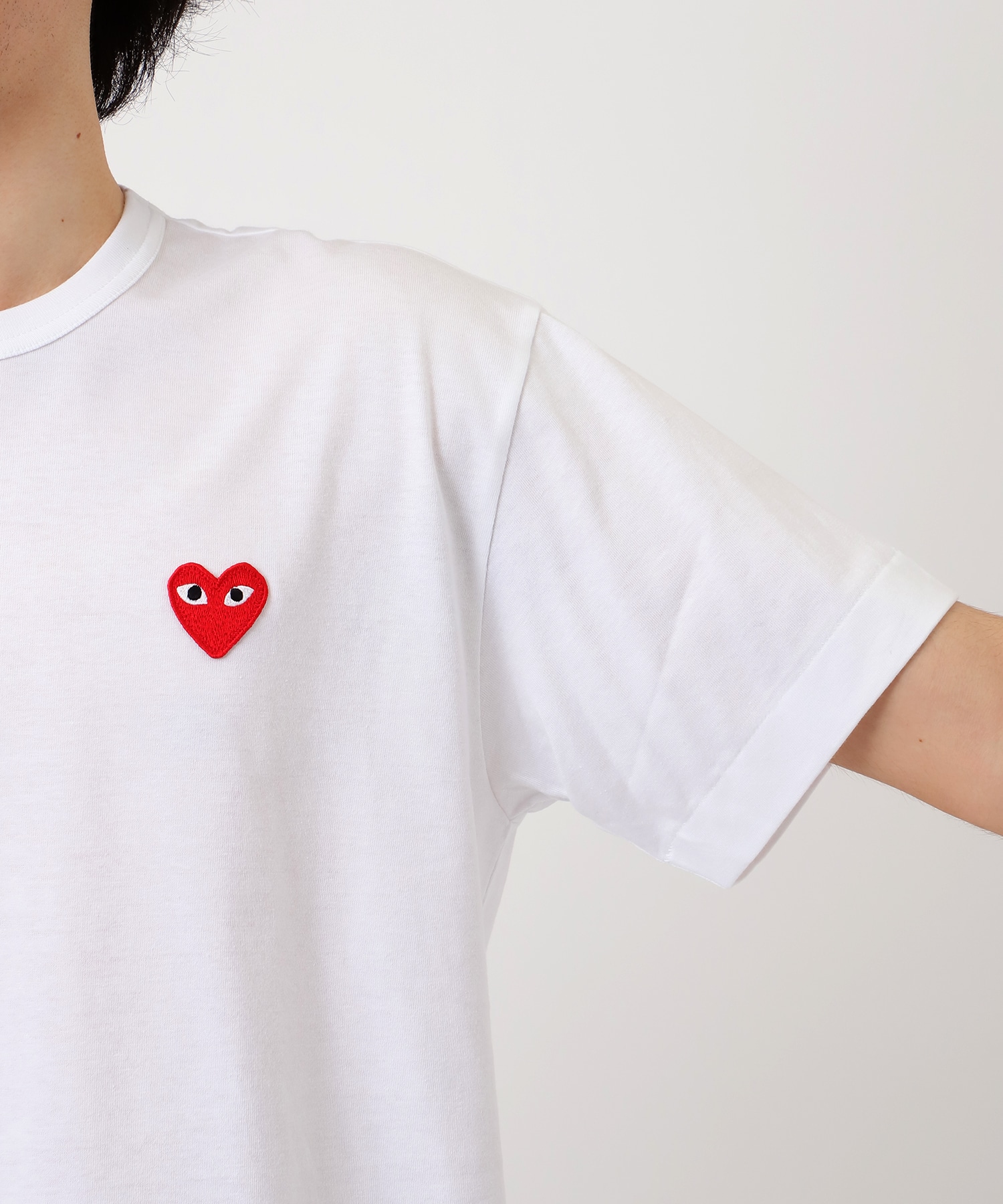 AX-T108-051 T-SHIRT RED EMBLEMRED HEART PLAY COMME des GARCONS