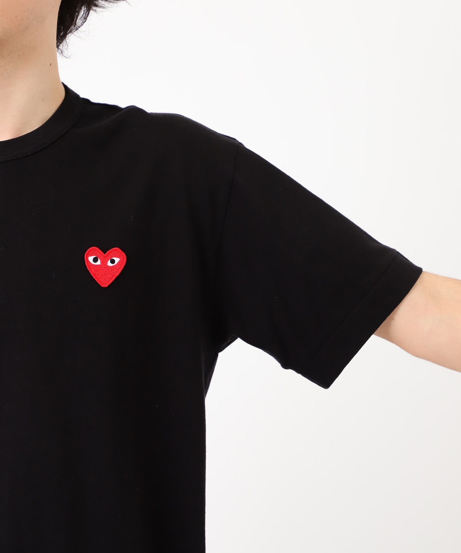 AX-T108-051 T-SHIRT RED EMBLEMRED HEART PLAY COMME des GARCONS