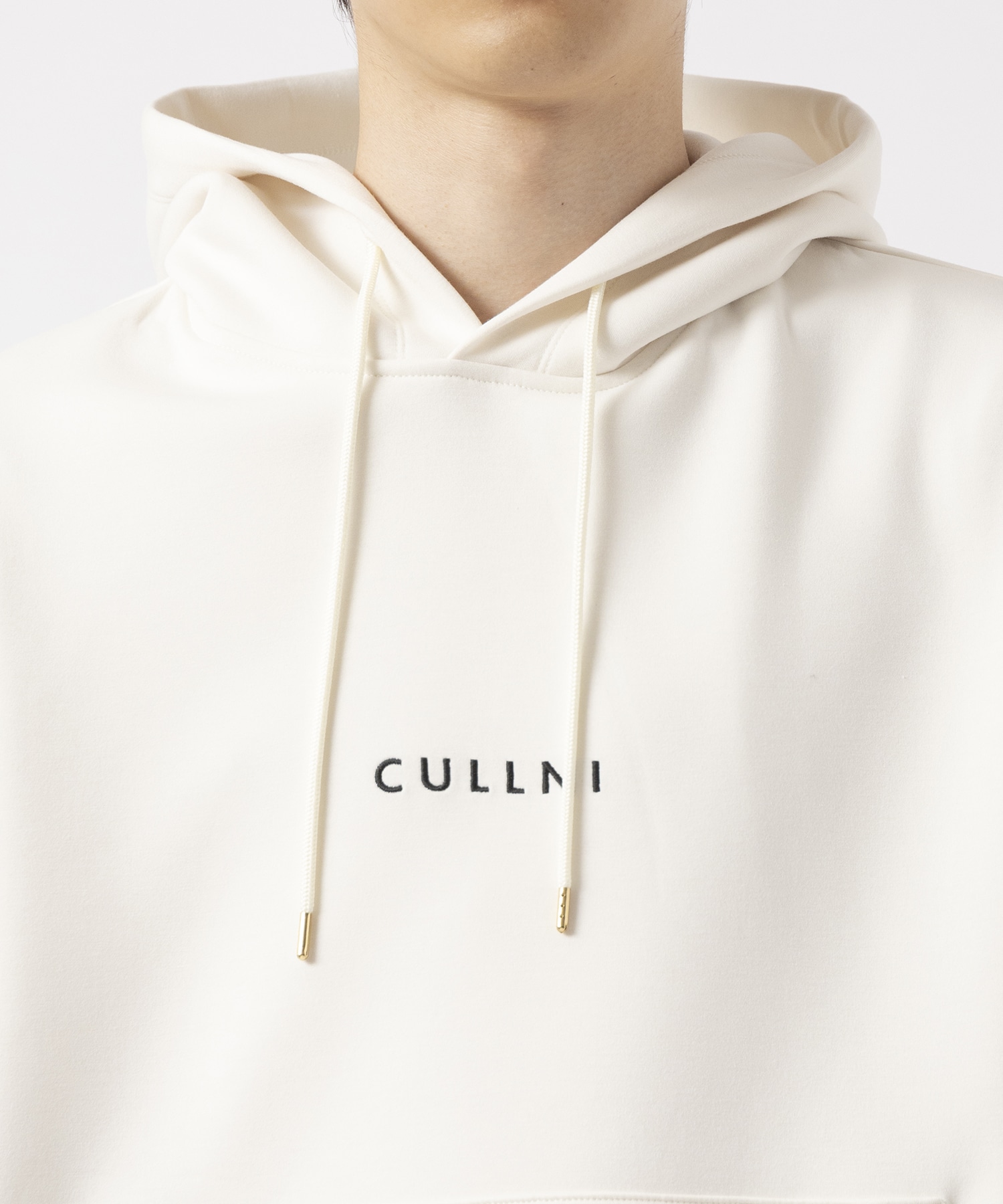 CULLNI Logo Embroidery Double Knit Hoodie CULLNI