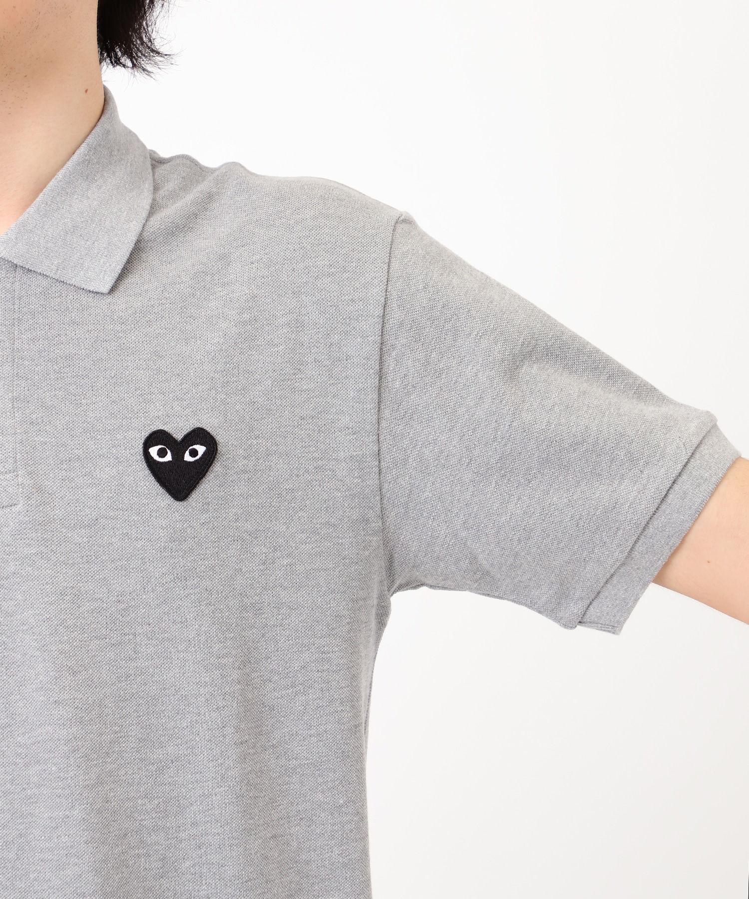 AX-T078-051 Unisex PoloTOP GRAY PLAY COMME des GARCONS