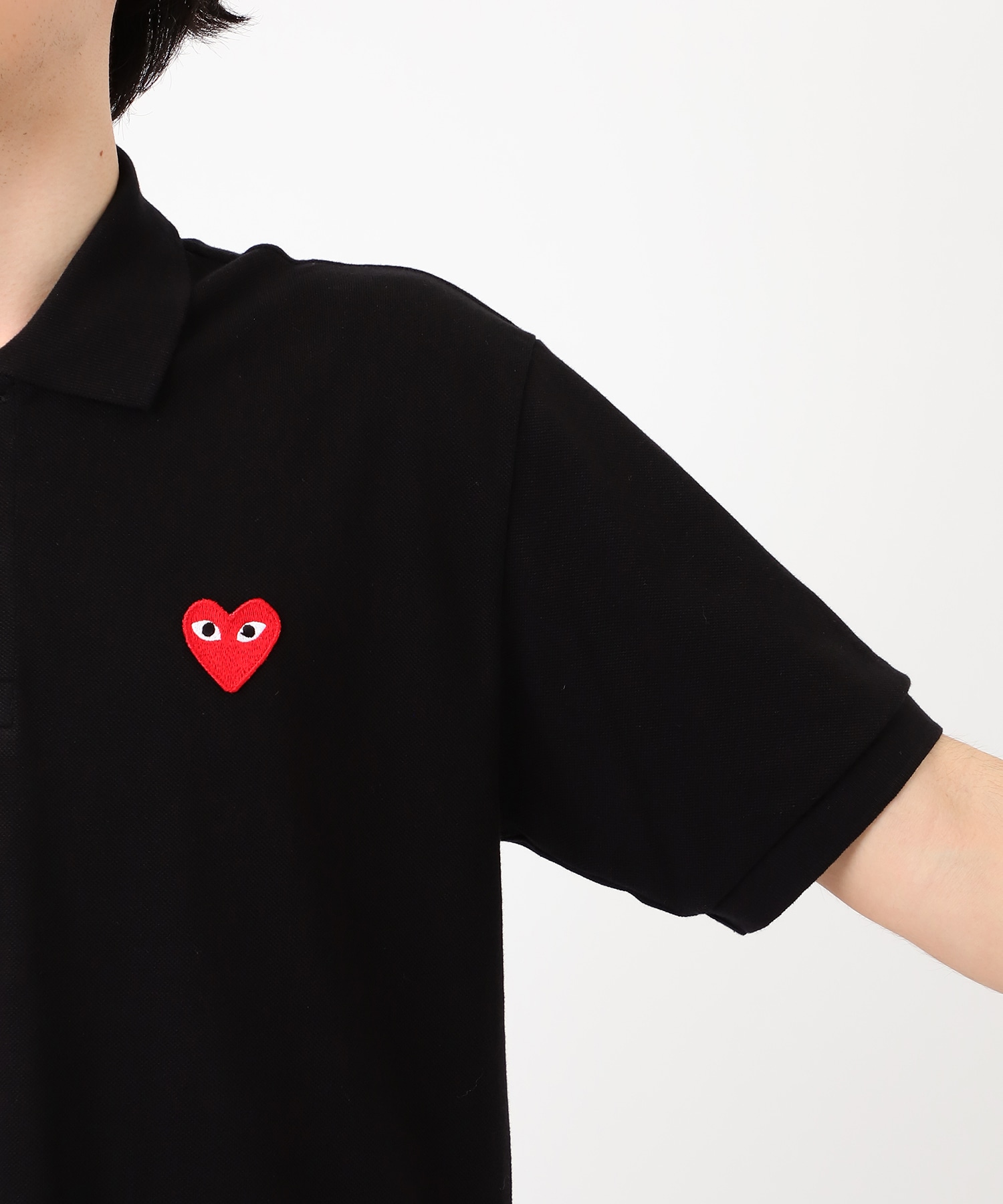 AX-T006-051 Unisex Polo  Black PLAY COMME des GARCONS