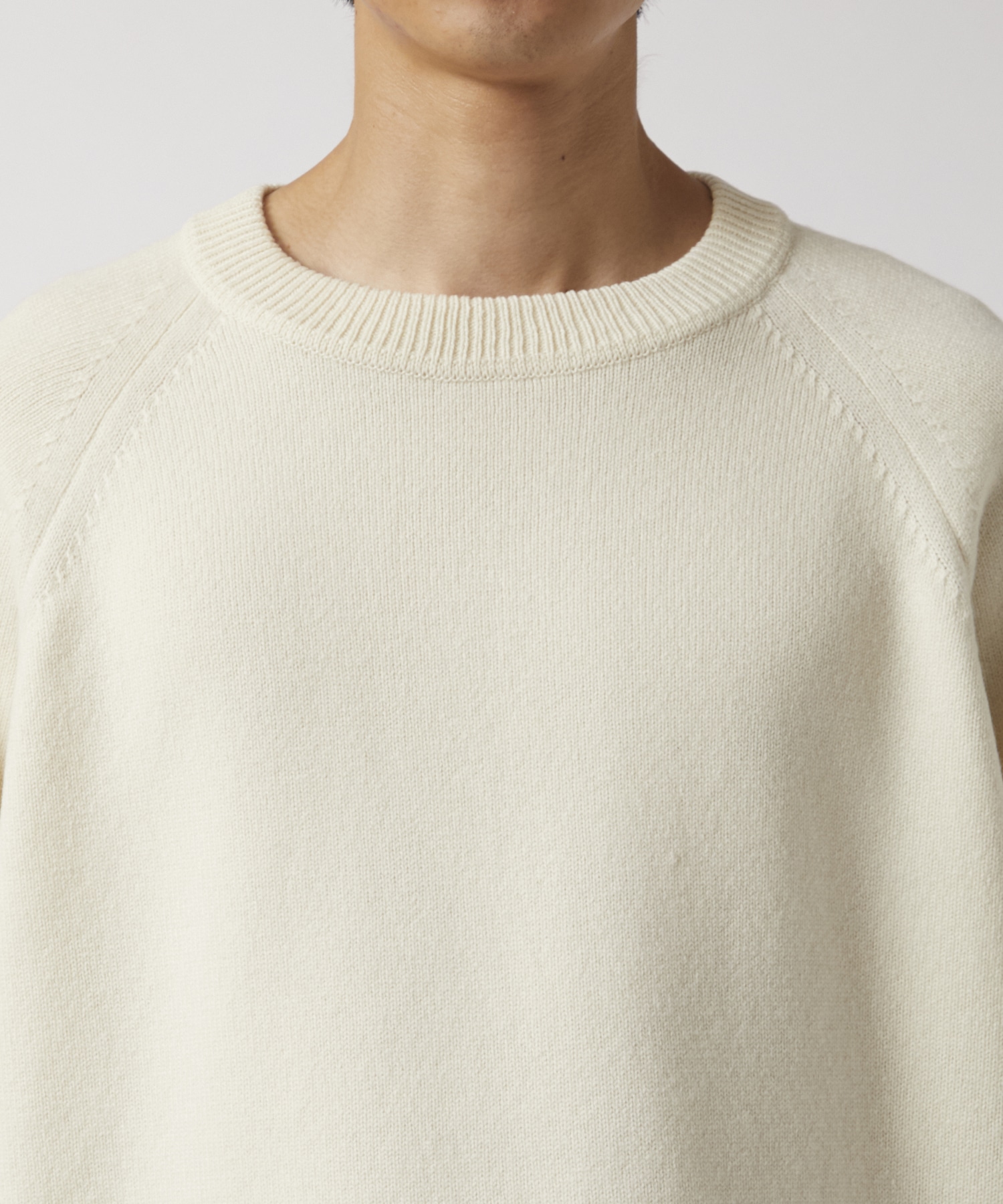 RERACS RAGLAN CREW NECK PULLOVER KNIT THE RERACS