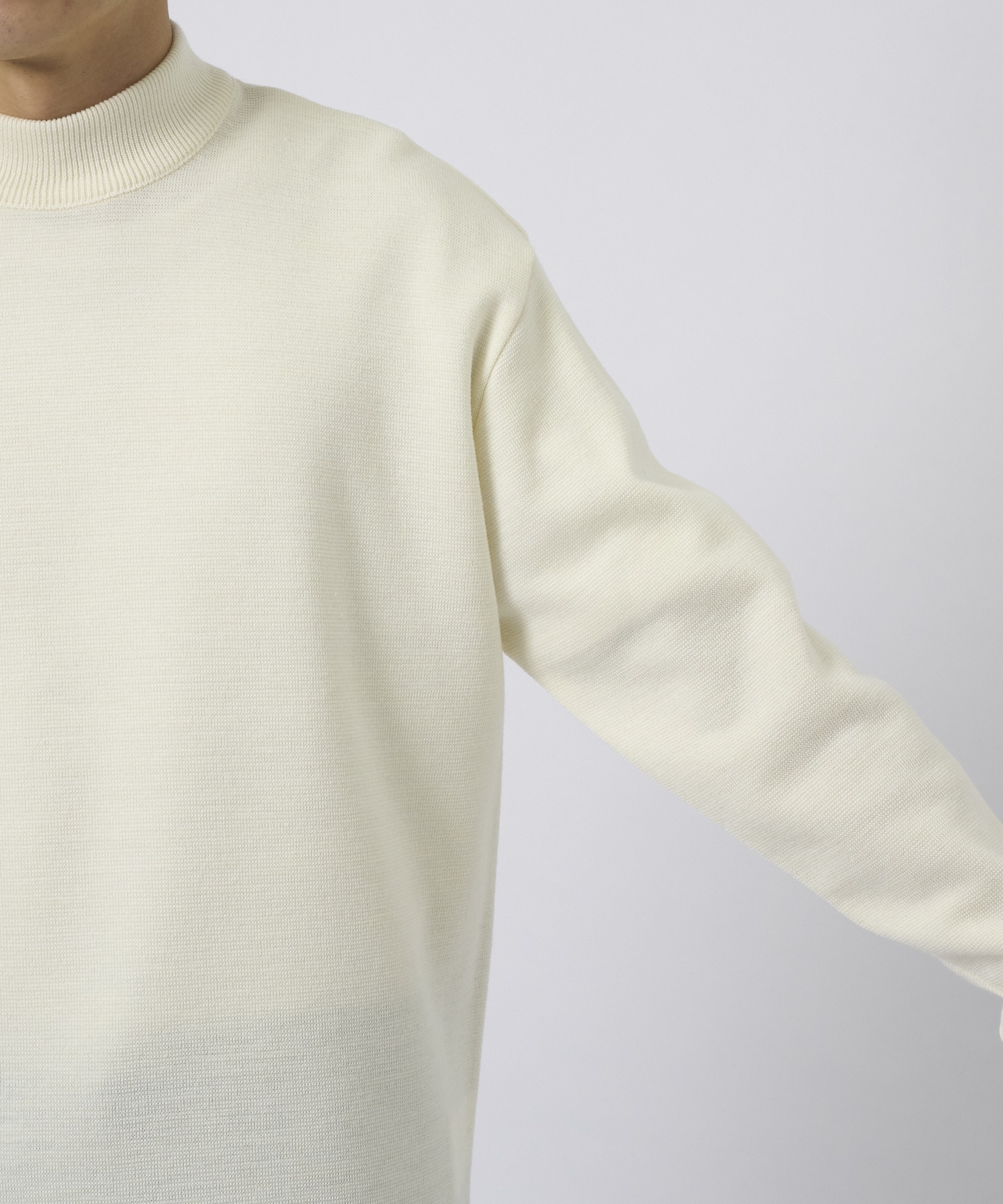 WOOL MILANO RIB MOCK NECK KNIT STUDIOUS