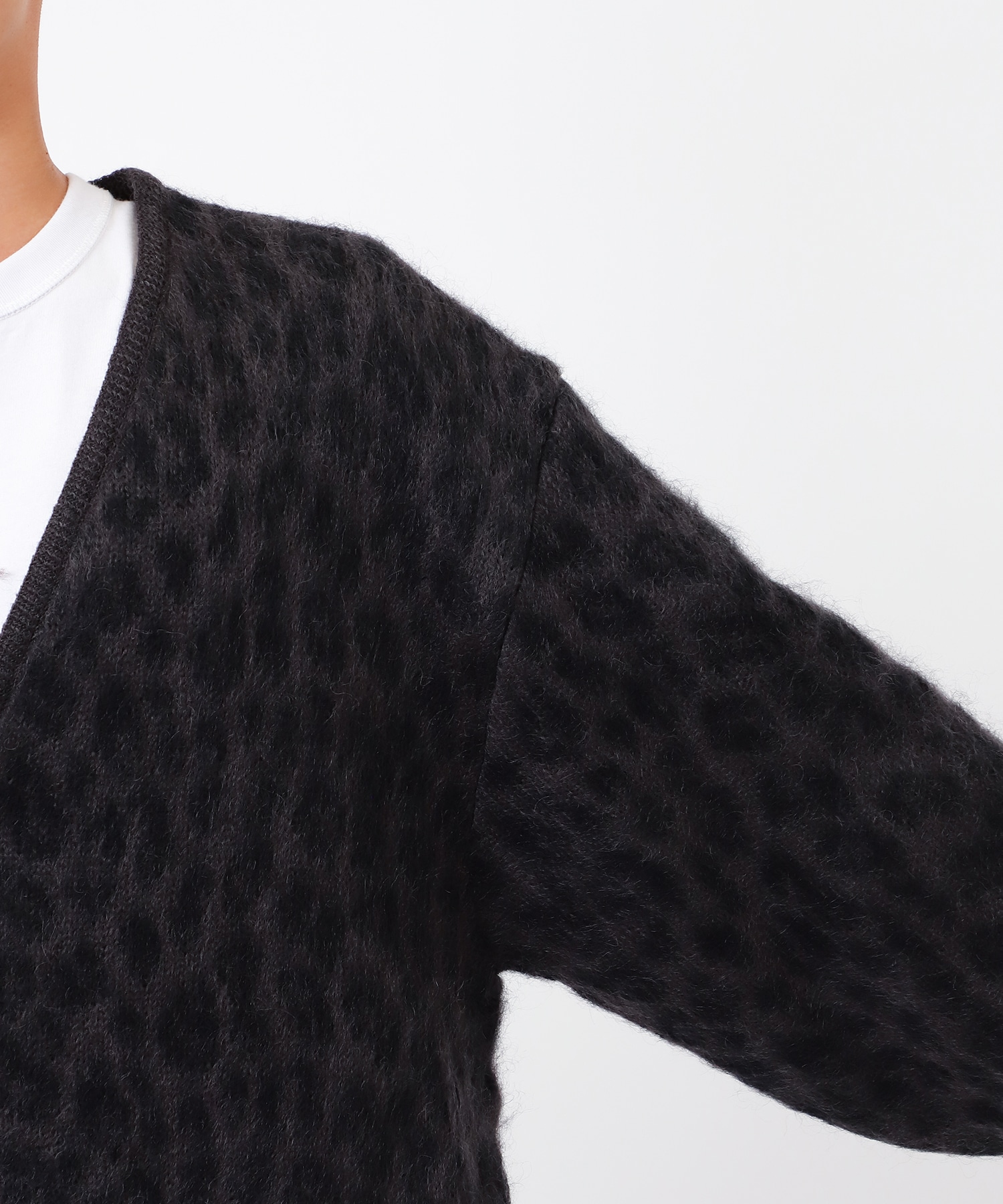 LEOPARD HEAVY MOHAIR CARDIGAN WACKO MARIA