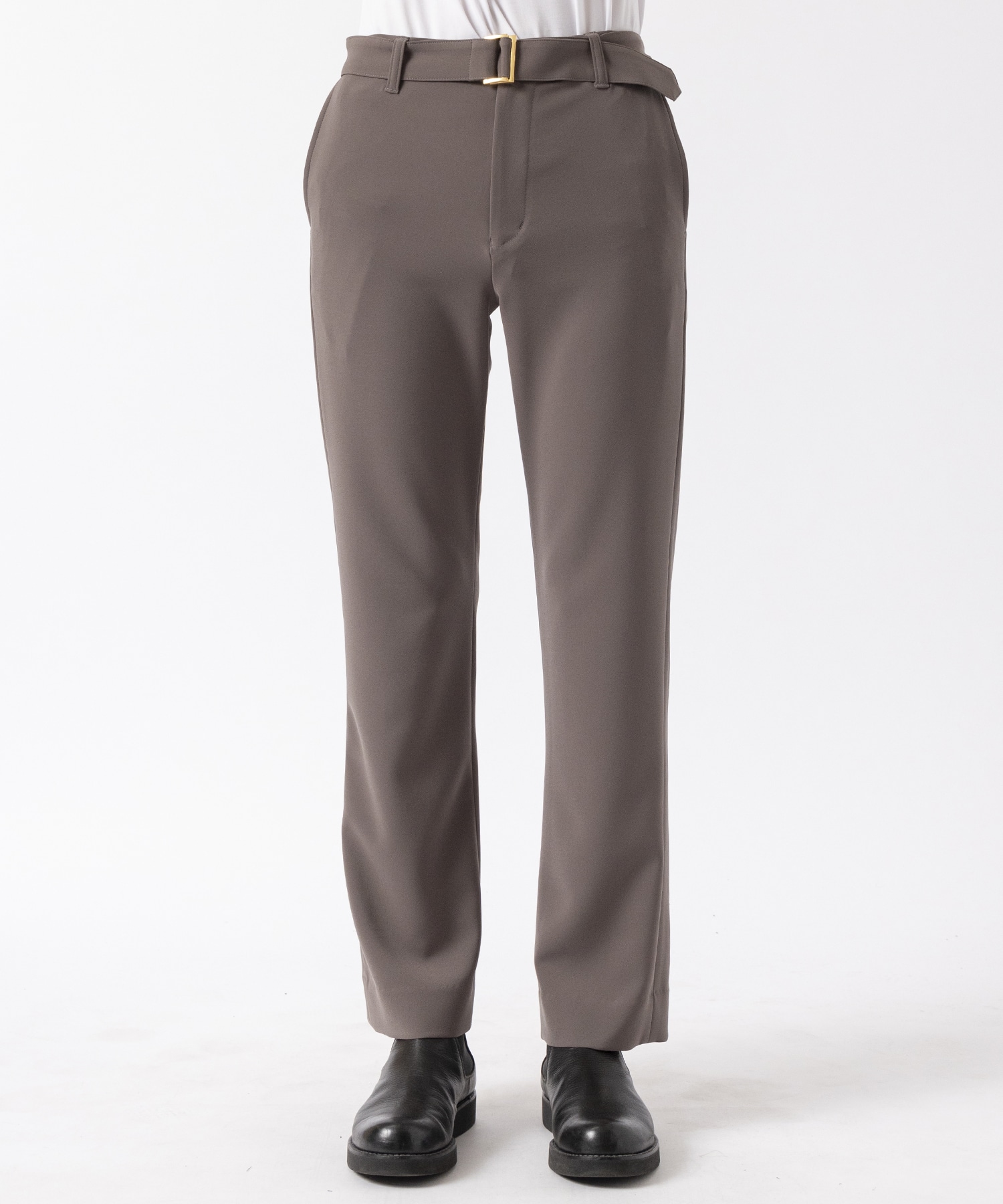 Double Cloth Straight Pant with Long Belt CULLNI