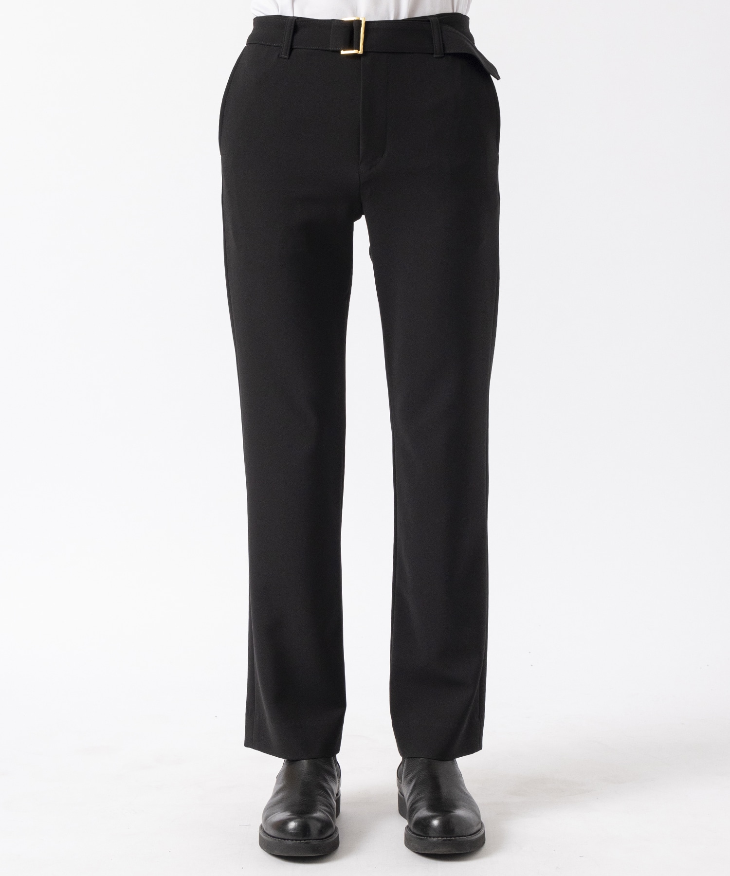 Double Cloth Straight Pant with Long Belt CULLNI