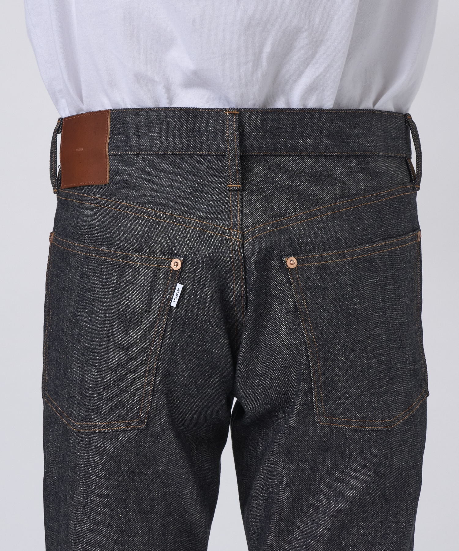 MODERN DENIM TROUSERS FLARED CUT SUGARHILL