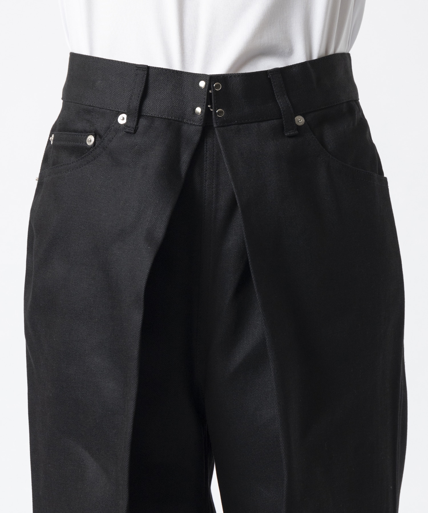 RIGID DENIM WIDE PANTS JOHN LAWRENCE SULLIVAN