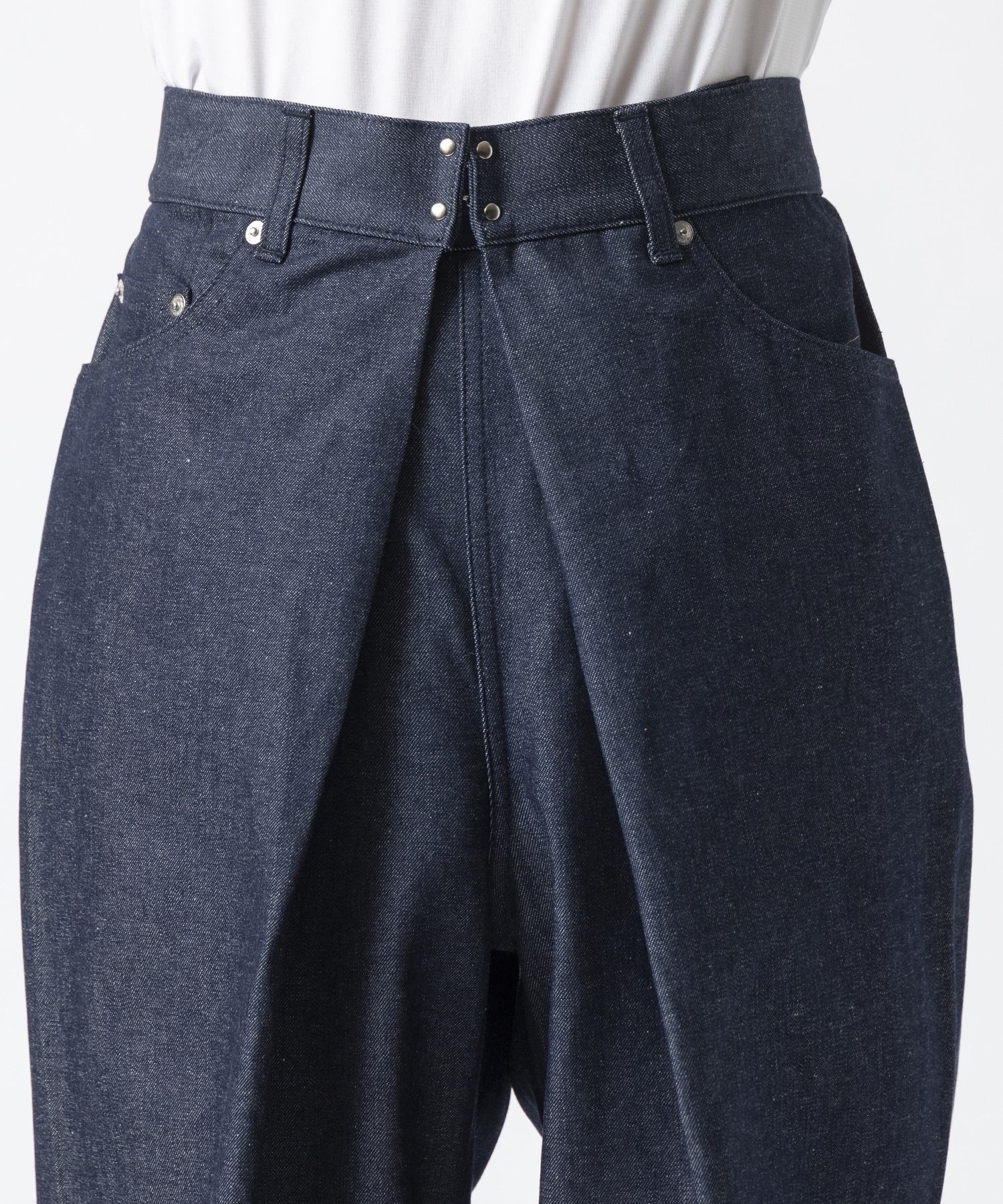 RIGID DENIM WIDE PANTS JOHN LAWRENCE SULLIVAN