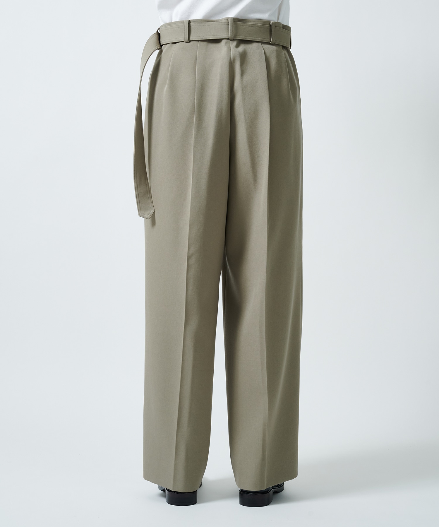 RERACS BELTED TUCK SLACKS THE RERACS