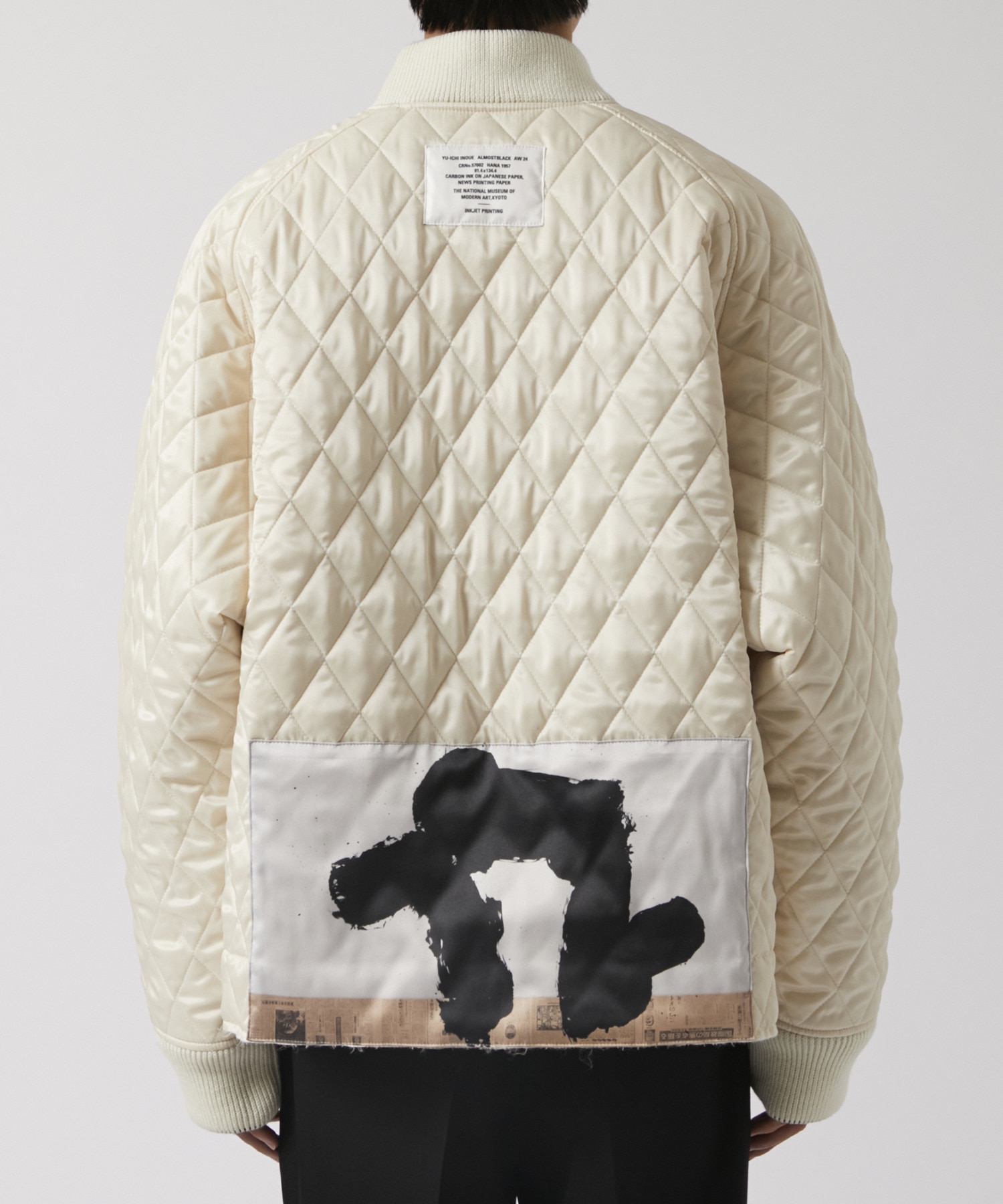 WOVEN CUT OFF REVERSIBLE SKA BLOUSON ALMOSTBLACK