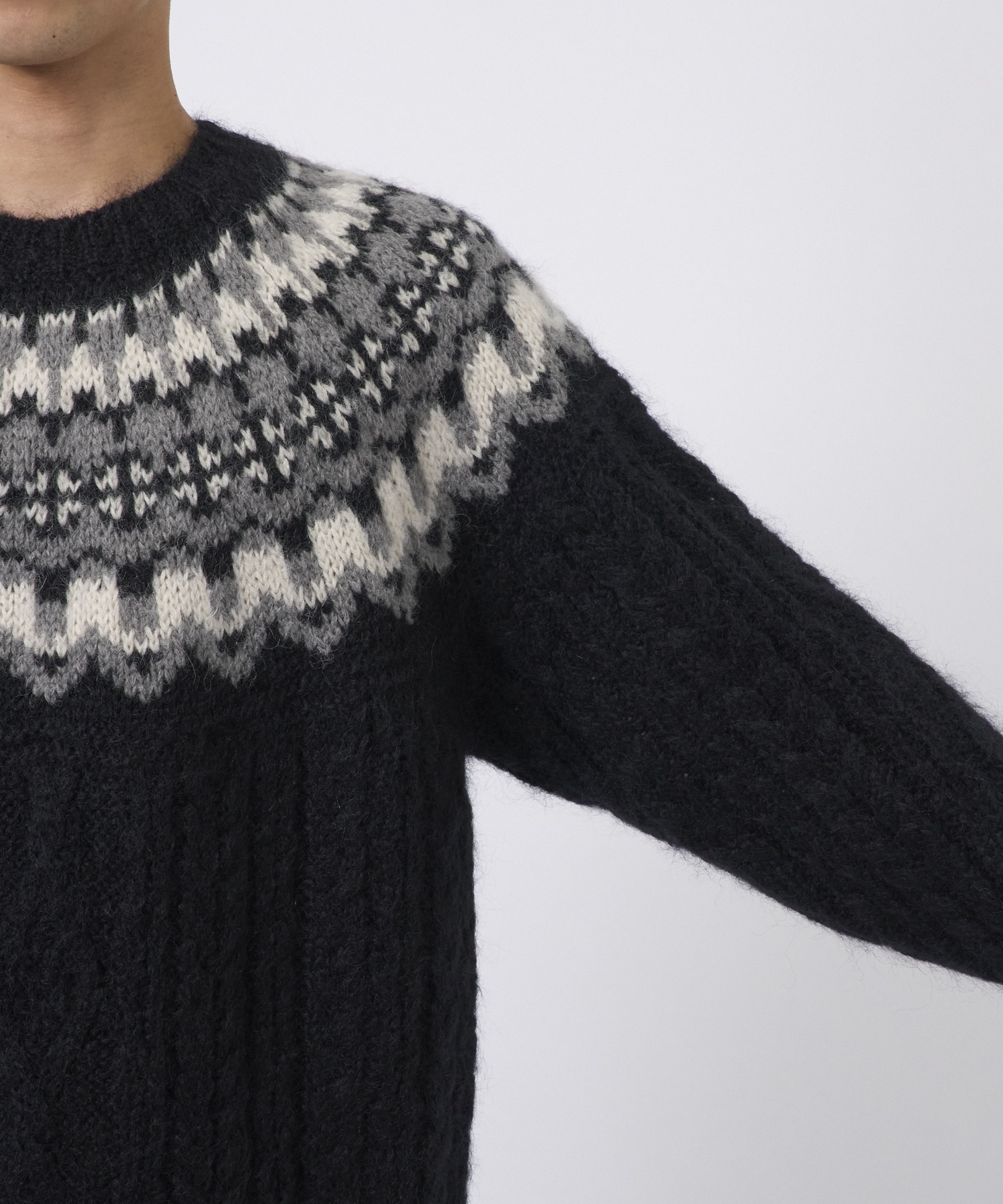 MOHAIR NORDIC CREW NECK BATONER