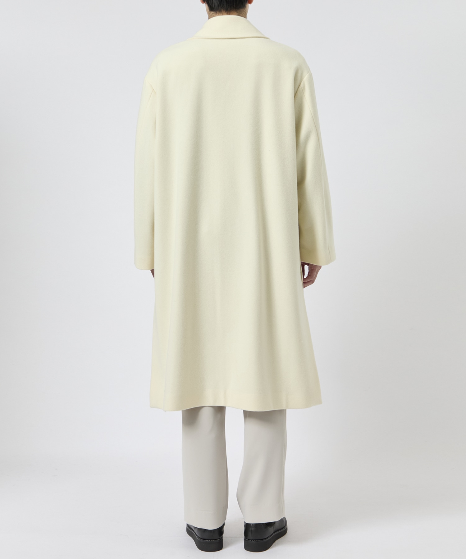 Wool Melton Double Pocket Long Coat CULLNI