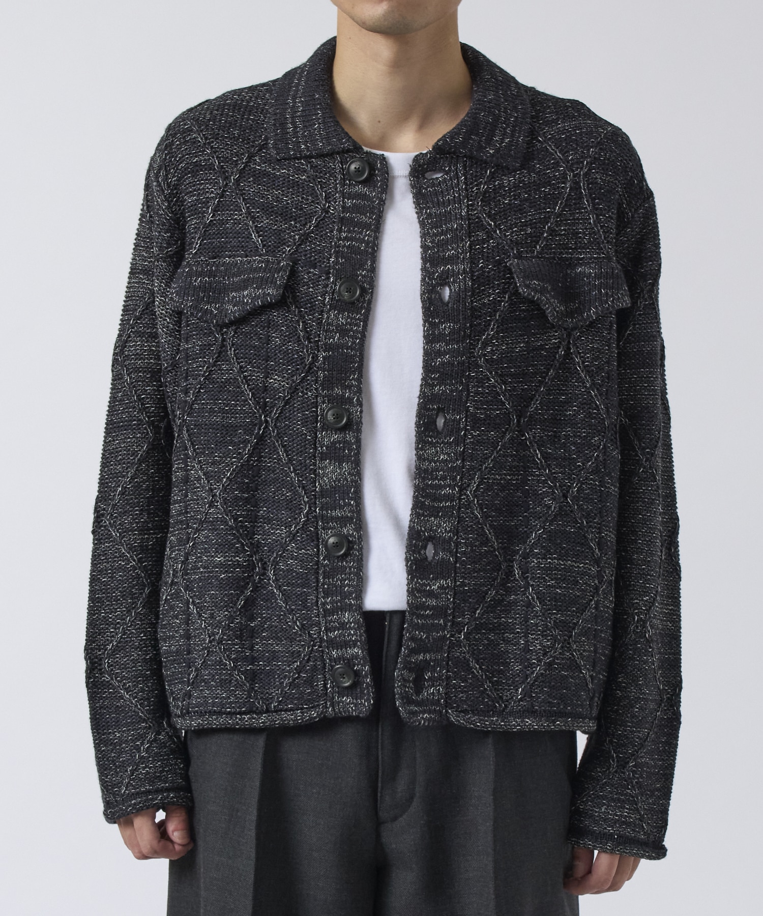 PAPER KNIT G BLOUSON saby