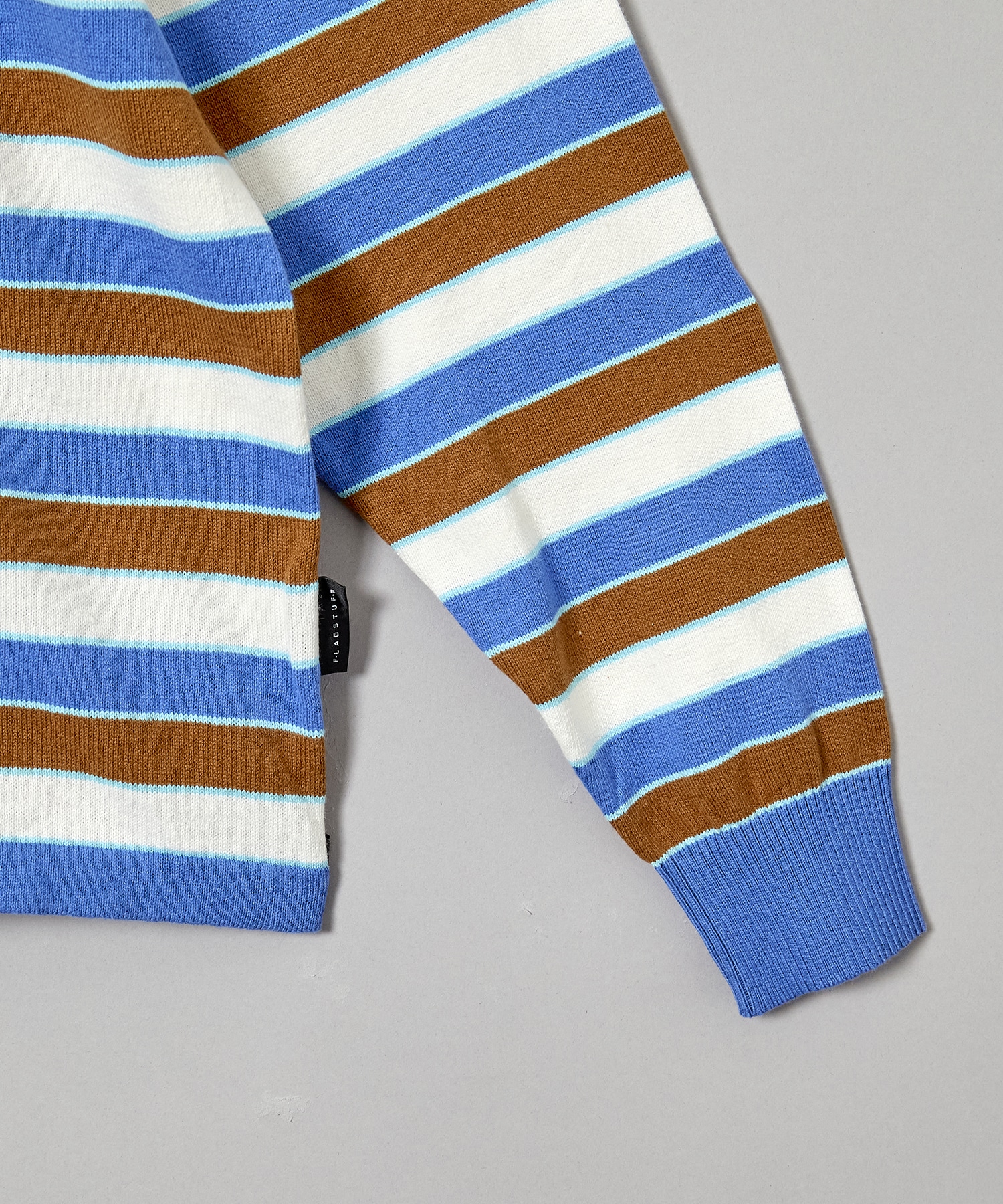 23AW-FS-30 STRIPE LS COTTON SWEATER F-LAGSTUF-F