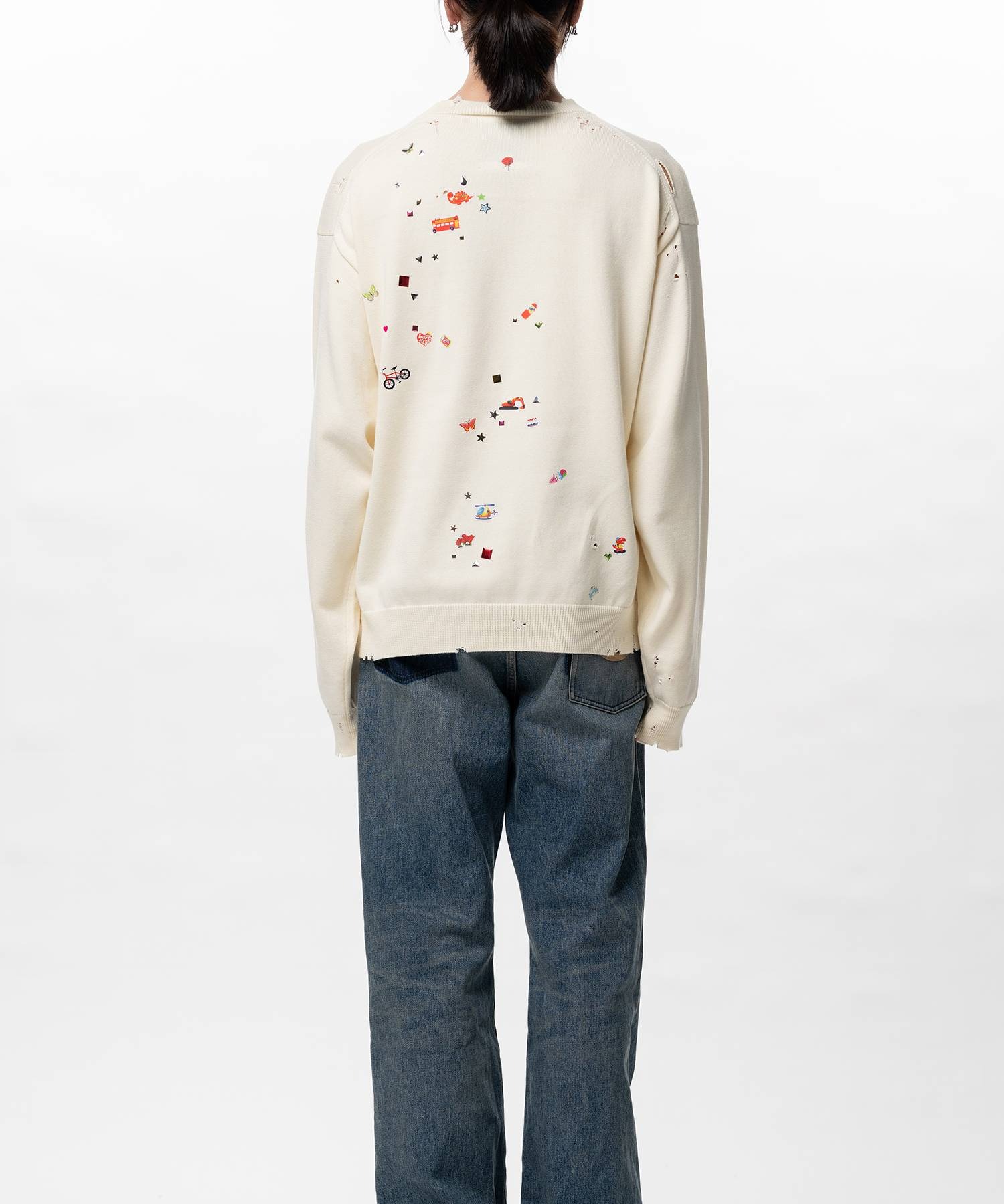 KIDS STICKER KNIT PULLOVER Maison MIHARA YASUHIRO