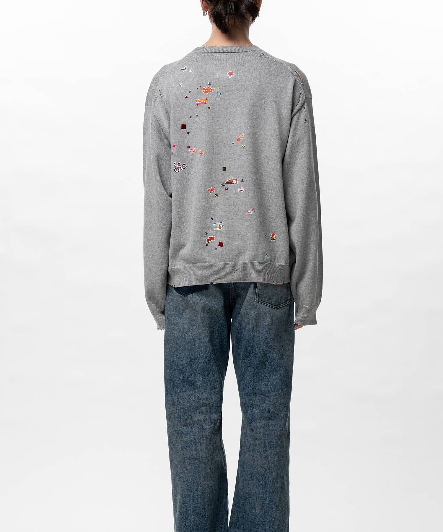 KIDS STICKER KNIT PULLOVER Maison MIHARA YASUHIRO