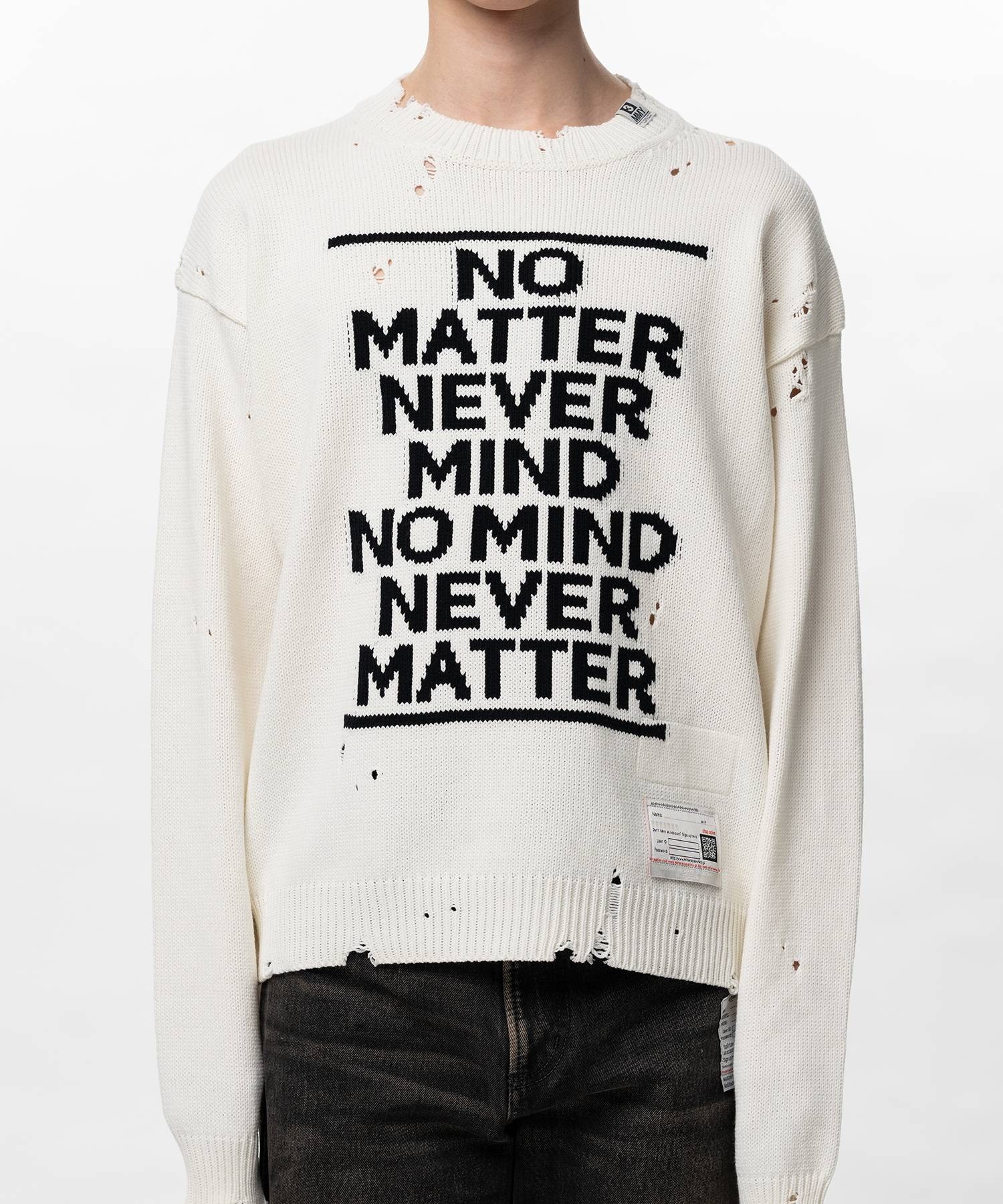 LETTERED KNIT PULLOVER Maison MIHARA YASUHIRO
