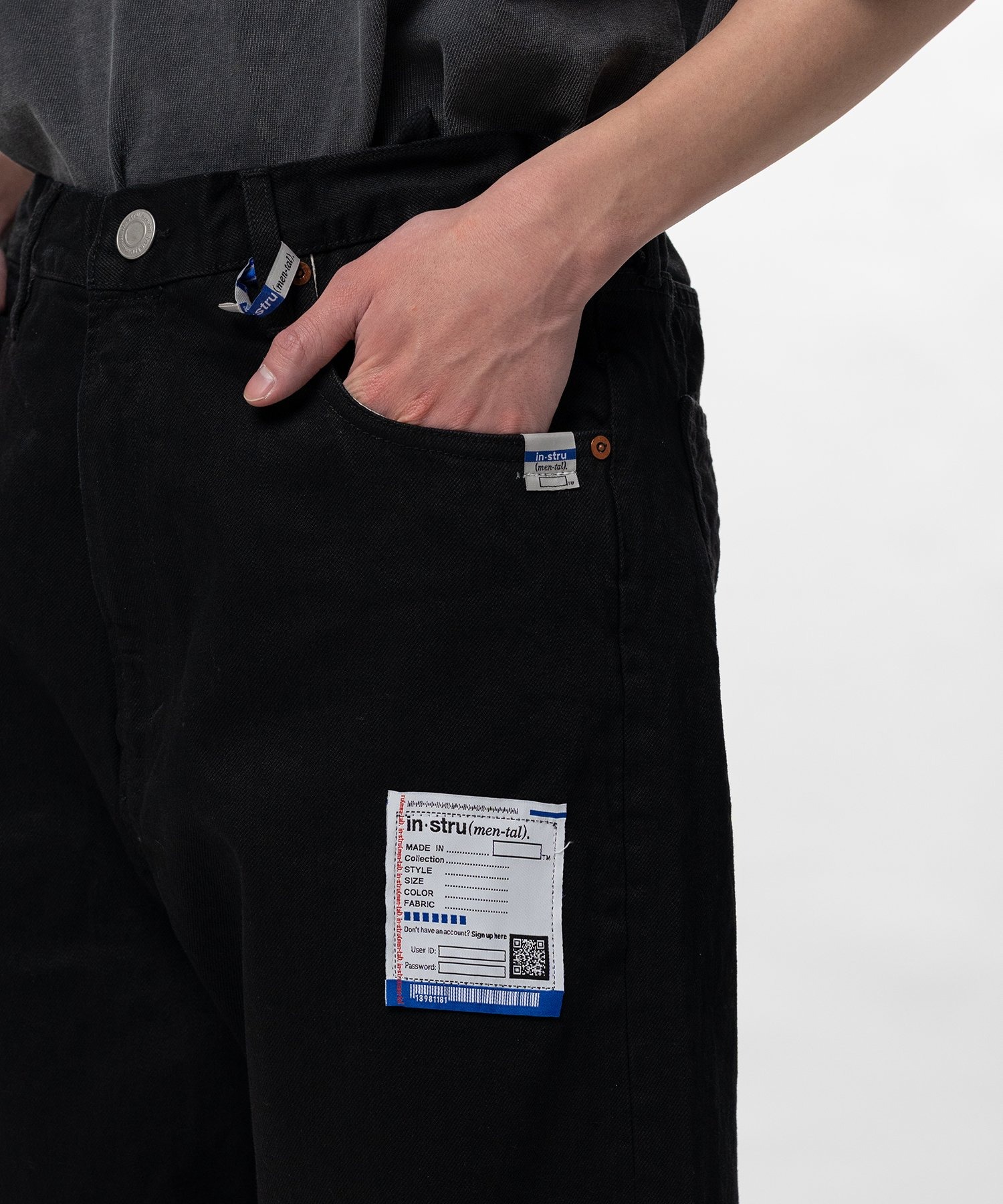 ONE WASHED SELVAGE DENIM STRAIGHT PANTS in・stru(men-tal)