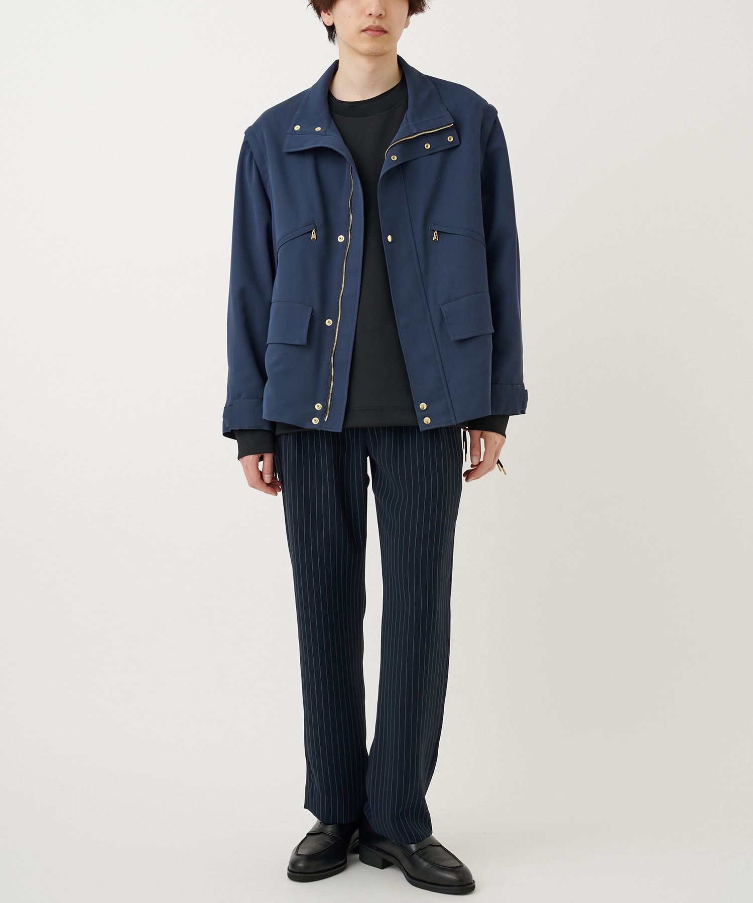 Dry Karsey Removable Sleeves Drawstring Short Coat CULLNI