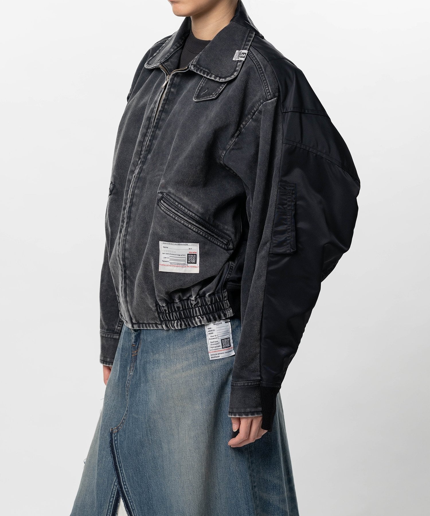 COMBINED ZIP UP BLOUSON×MA-1 Maison MIHARA YASUHIRO