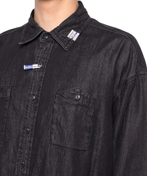 COTTON TENCEL DENIM WORK LS SHIRTS in・stru(men-tal)