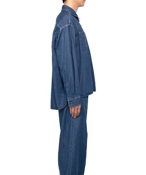 COTTON TENCEL DENIM WORK LS SHIRTS in・stru(men-tal)