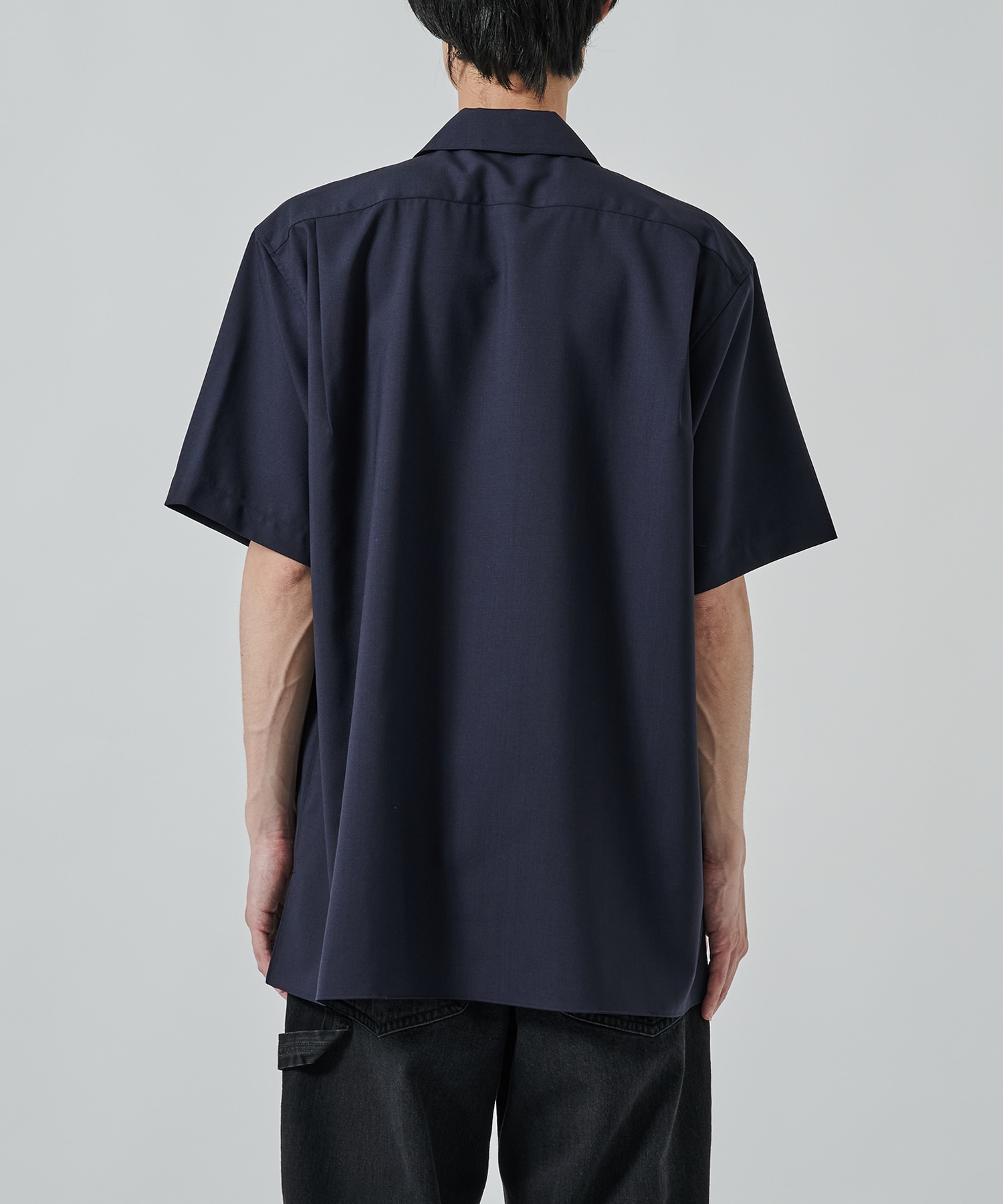 ITALIAN OPEN COLLAR S/S SHIRT 