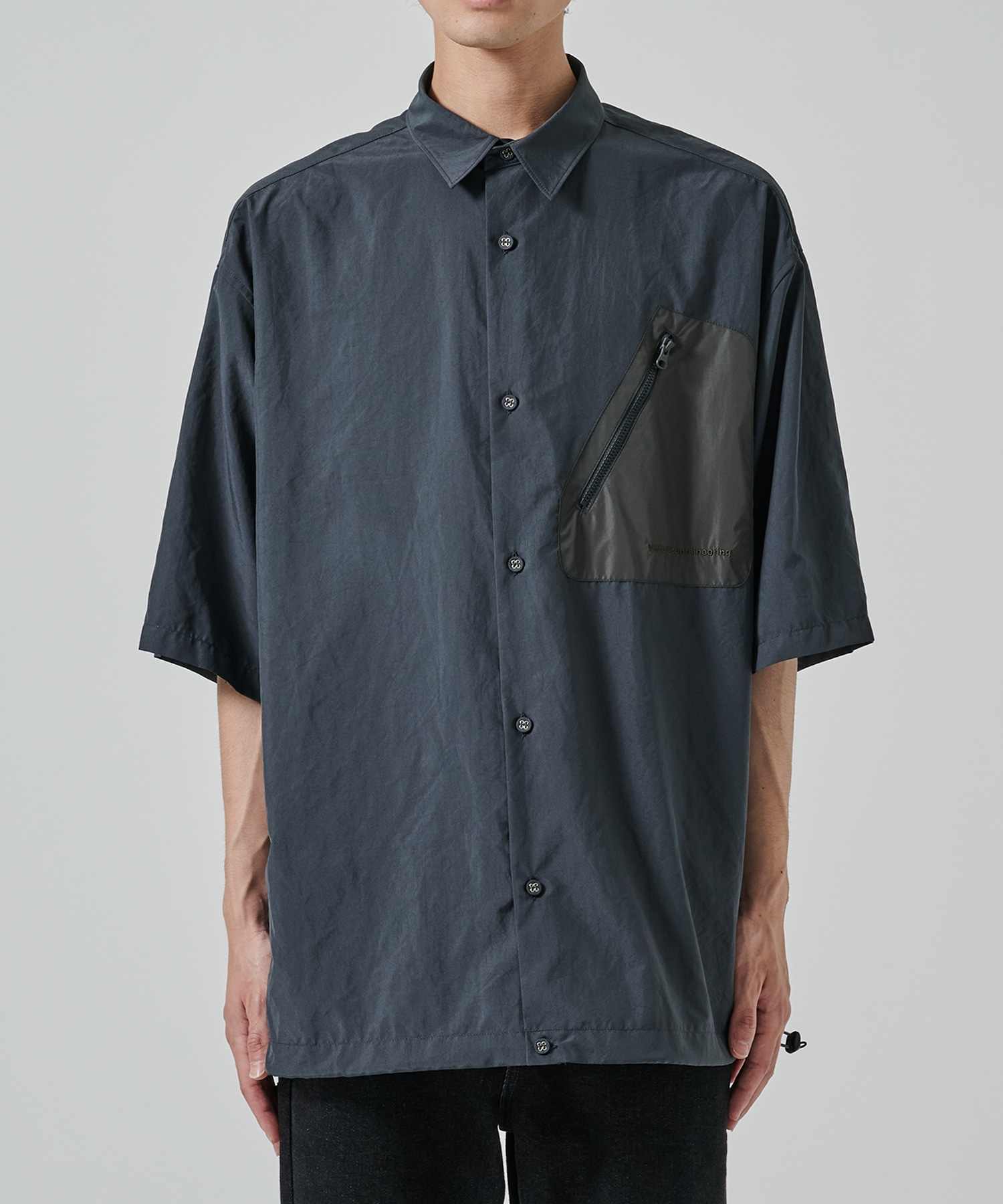 〈別注〉 DRAW CORD S/S POCKET SHIRTS White Mountaineering