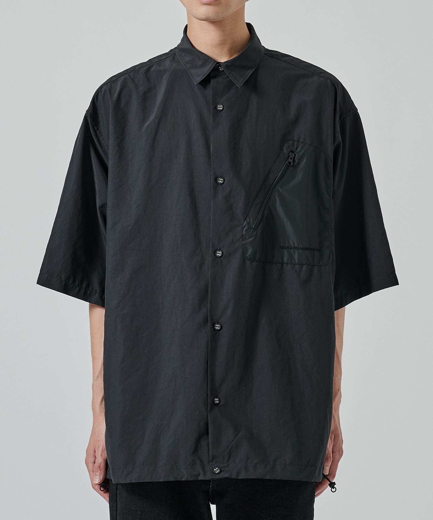〈別注〉 DRAW CORD S/S POCKET SHIRTS White Mountaineering