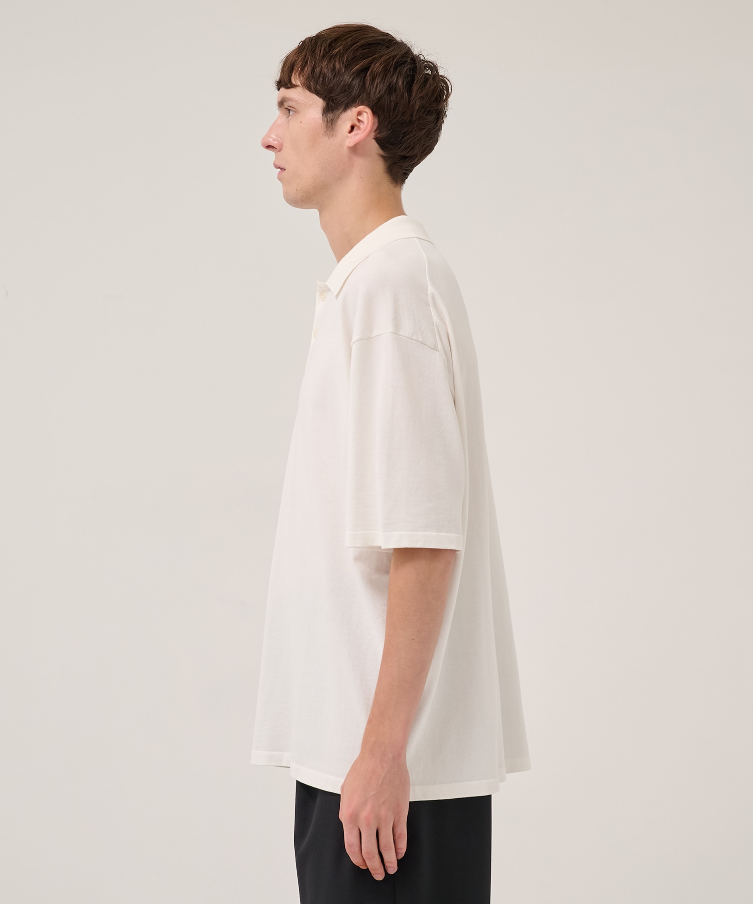 FRESCA KNIT HAIF SLEEVE POLO SWEATER ATON