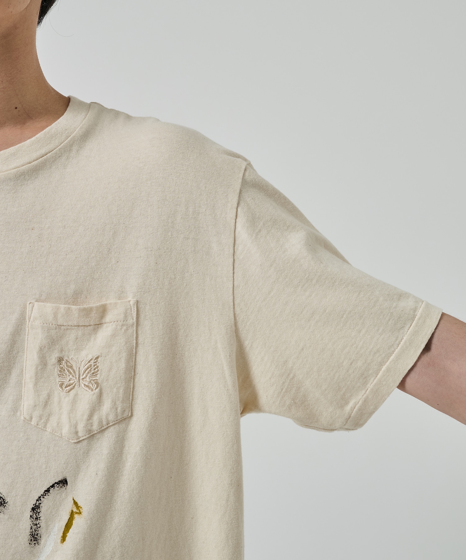 別注 Papillon Emb. Pocket S/S Tee NEEDLES