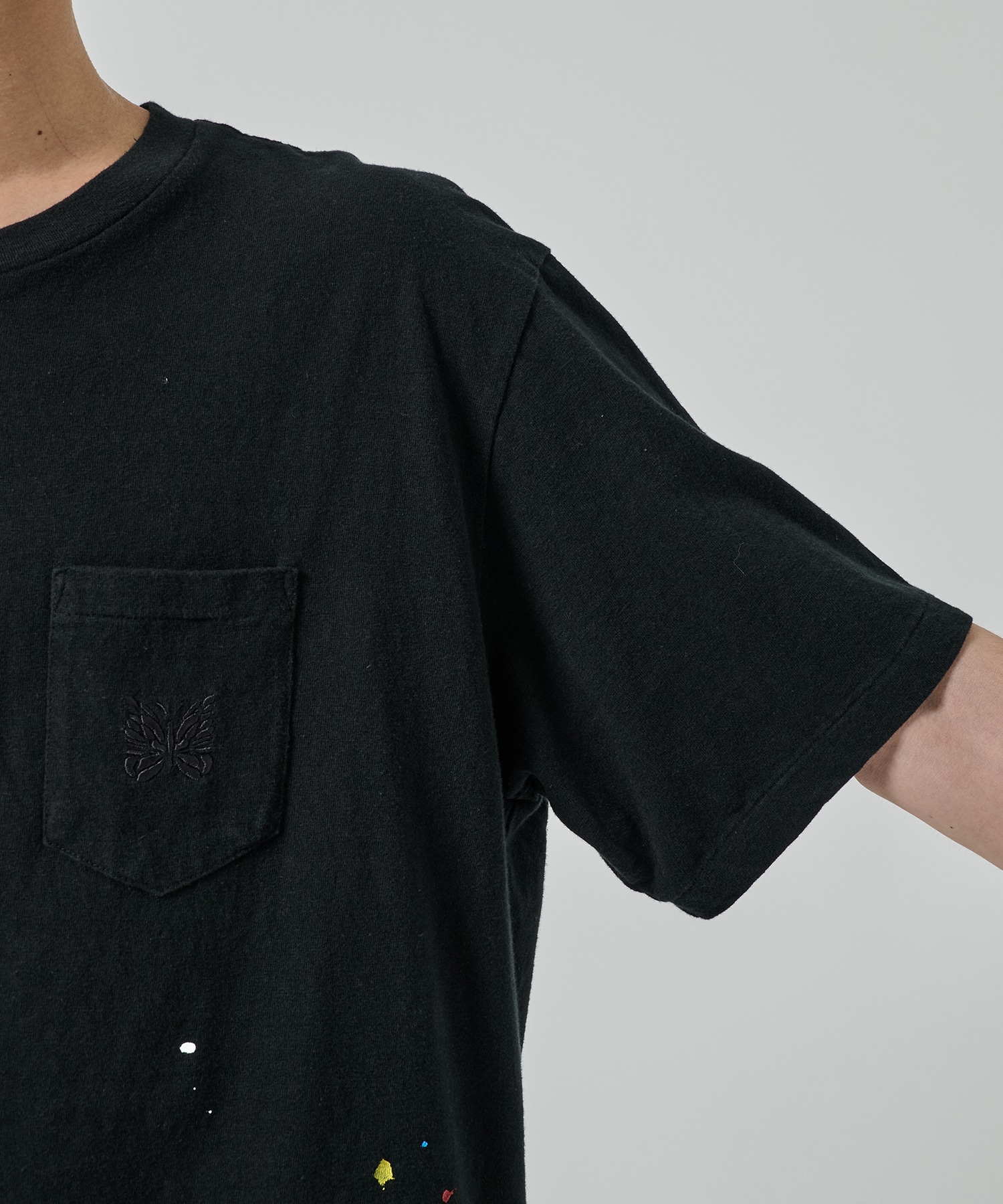 別注 Papillon Emb. Pocket S/S Tee NEEDLES
