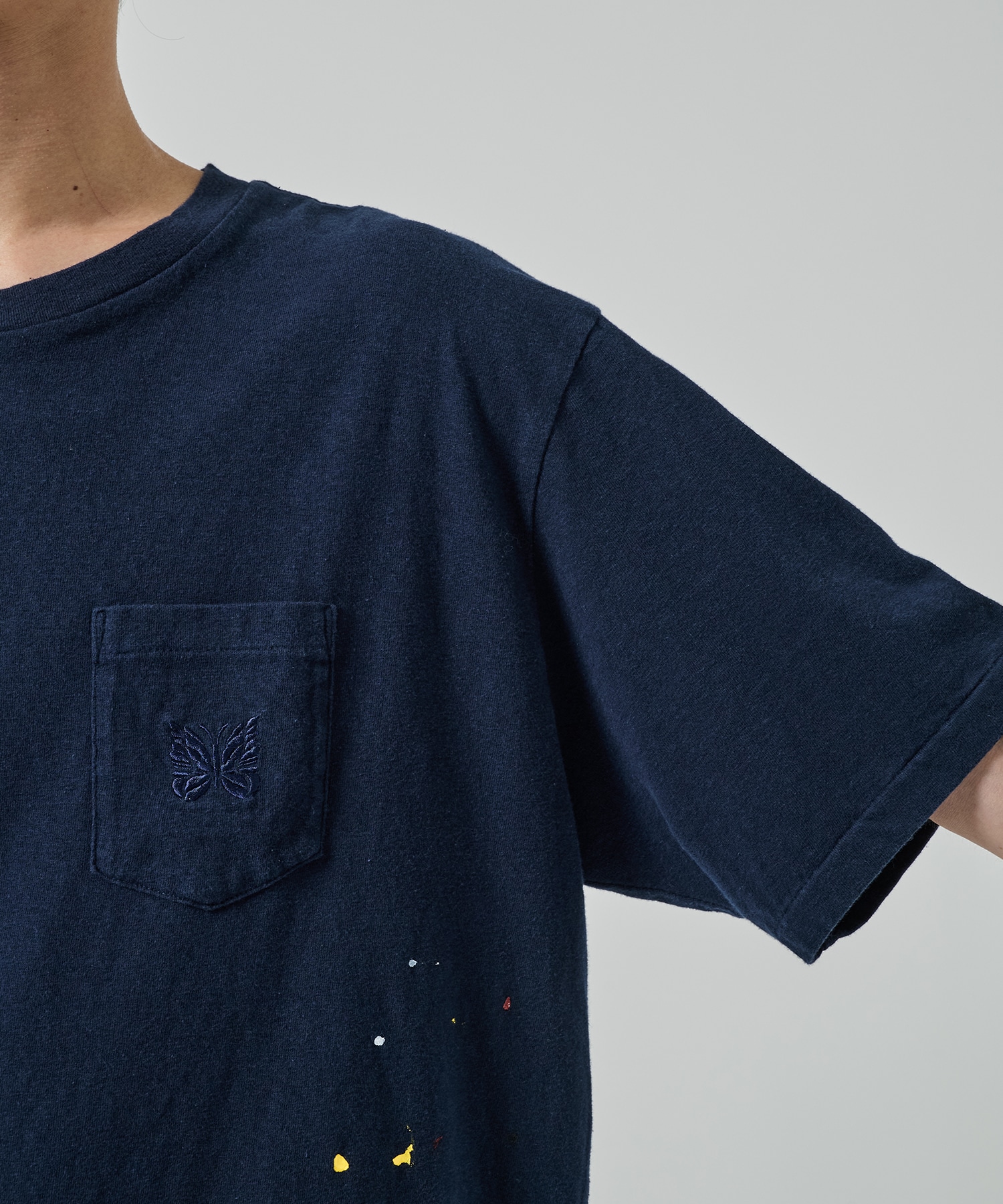 別注 Papillon Emb. Pocket S/S Tee NEEDLES