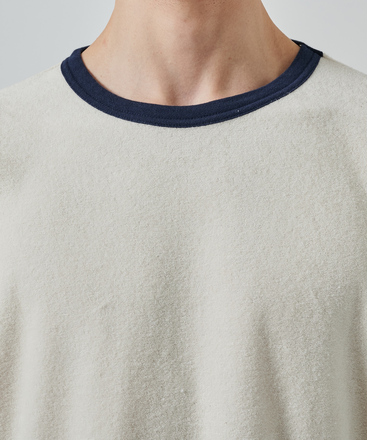 ORGANIC COTTON PILE RINGER PILE TEE MARKAWARE/marka