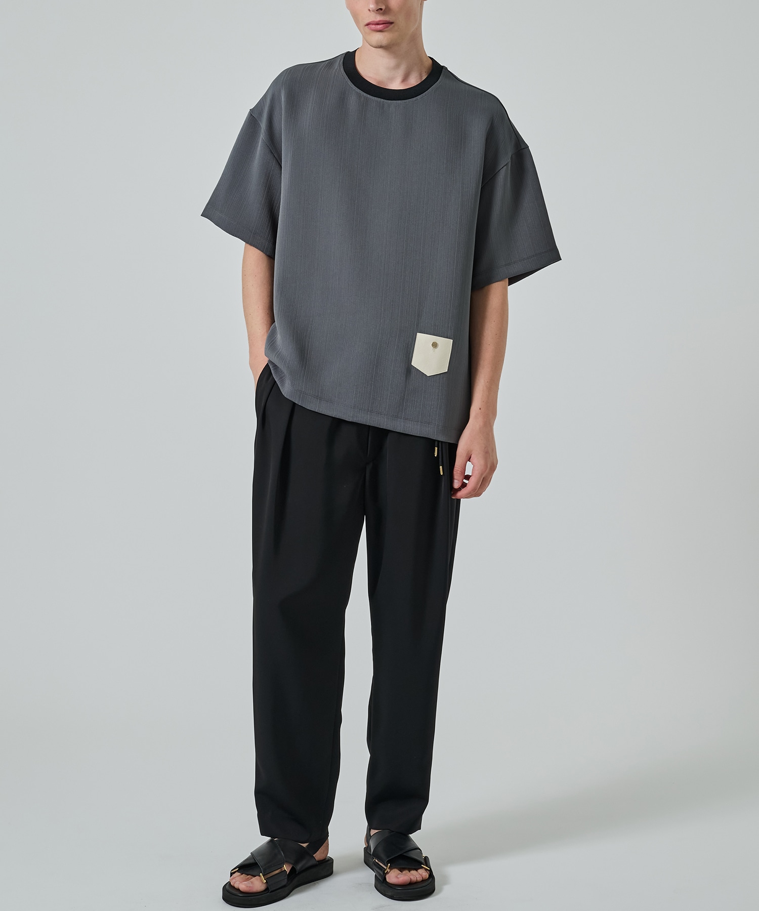 別注 Minimal Pocket S/S PLEATS TEE CULLNI
