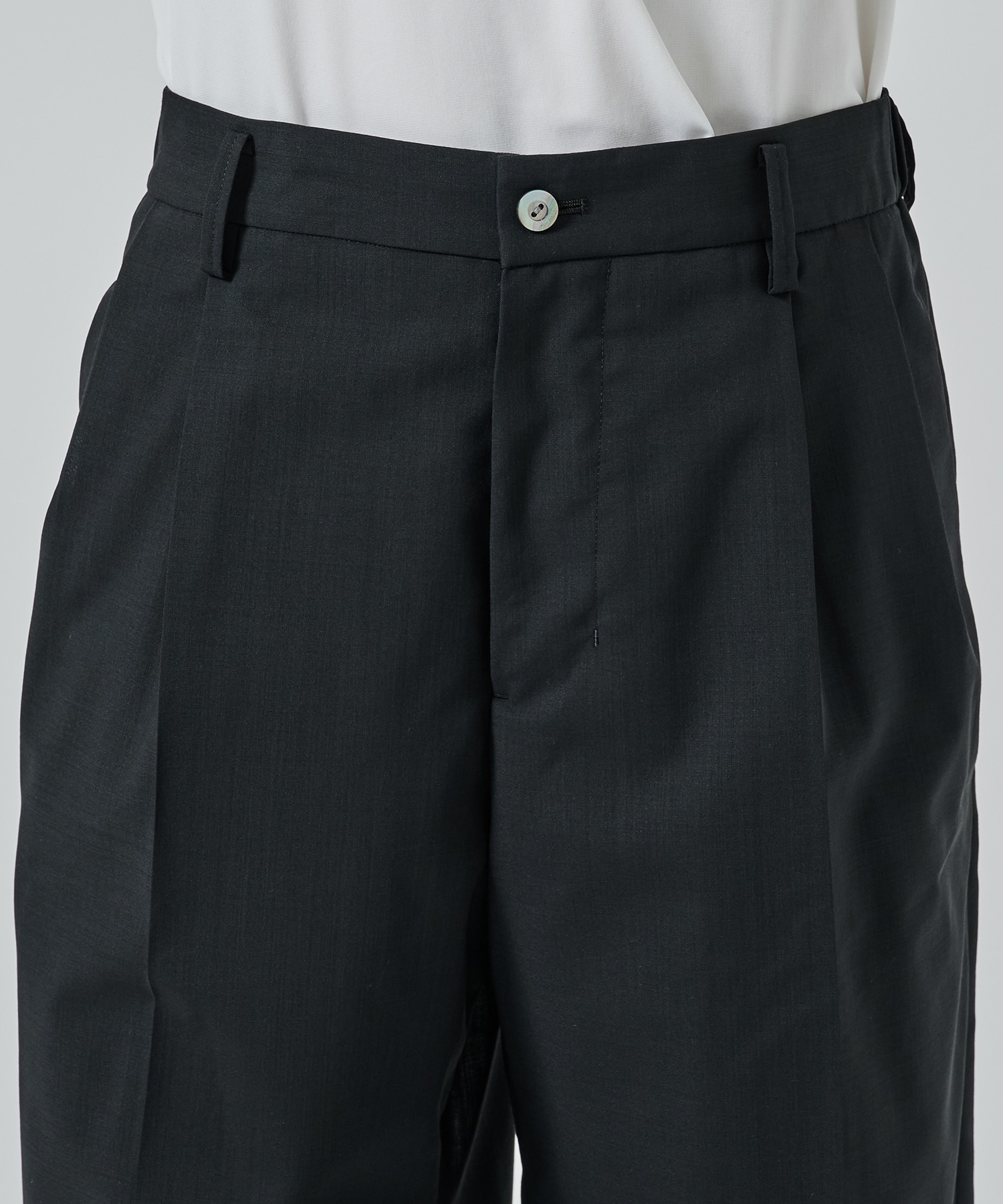別注 TWO TUCKS WIDE TROUSERS IRENISA