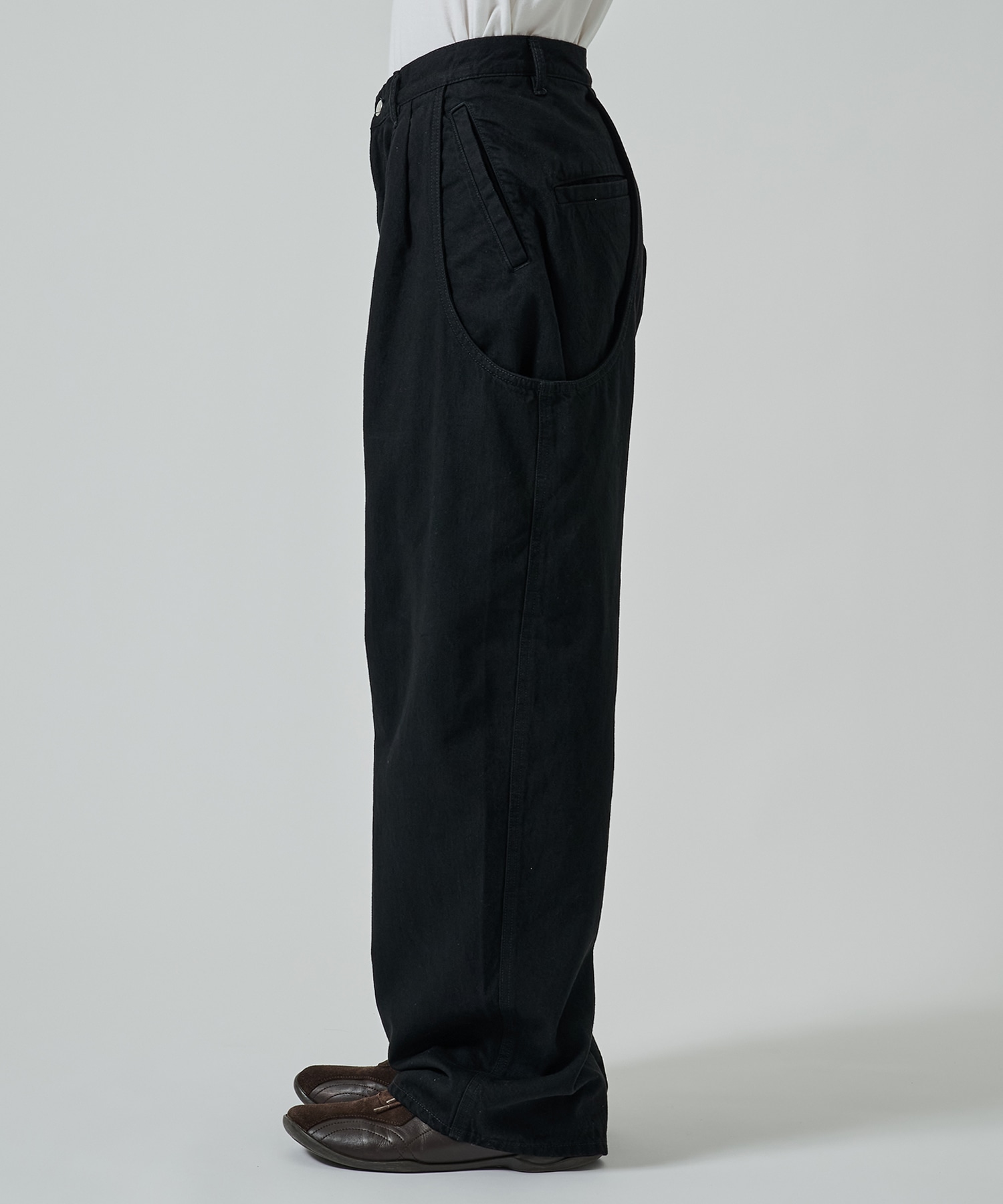 別注 CURVED LEG UTILITY TROUSERS NVRFRGT