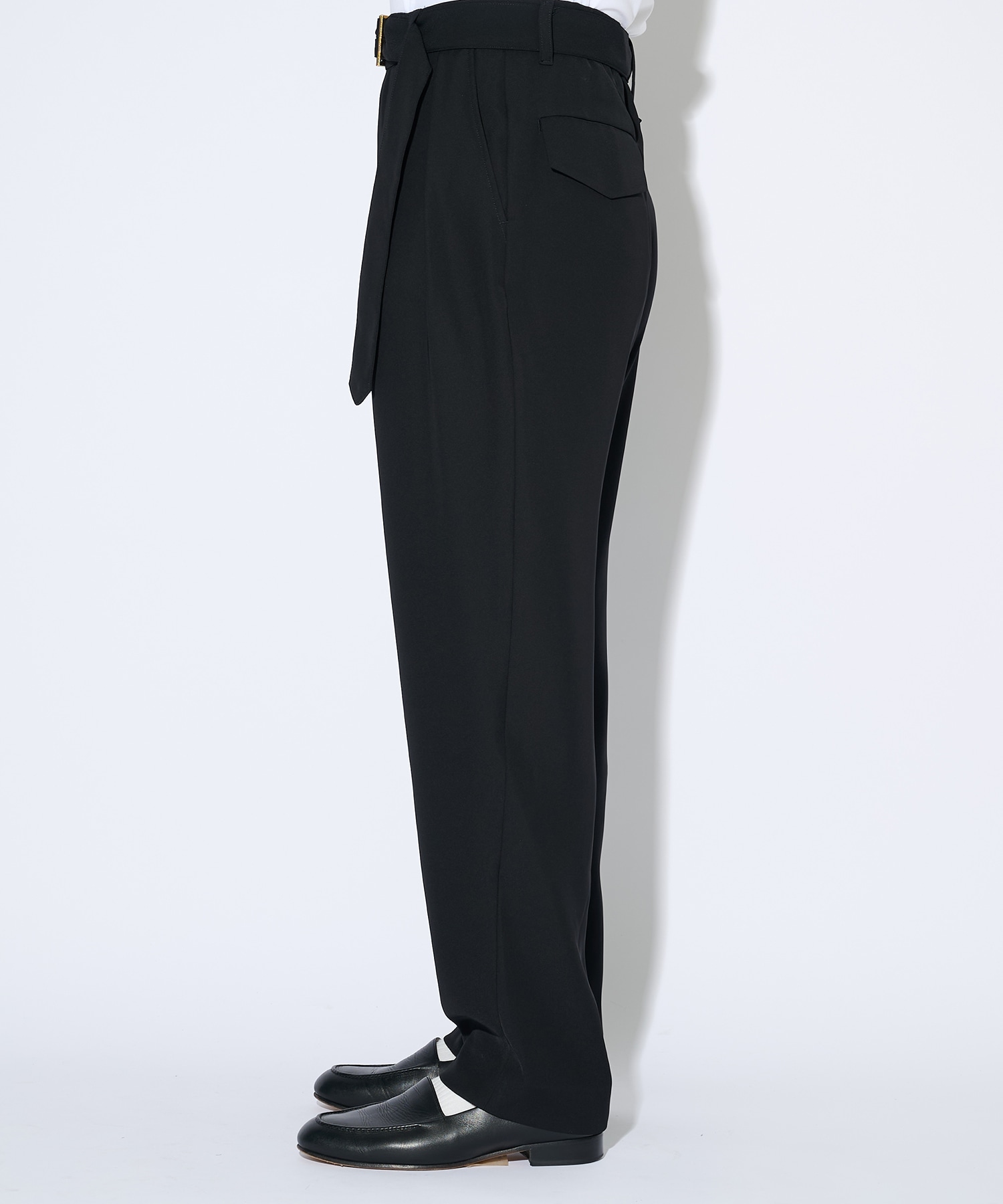 〈別注〉2Tuck Pants with Long Belt for STUDIOUS CULLNI