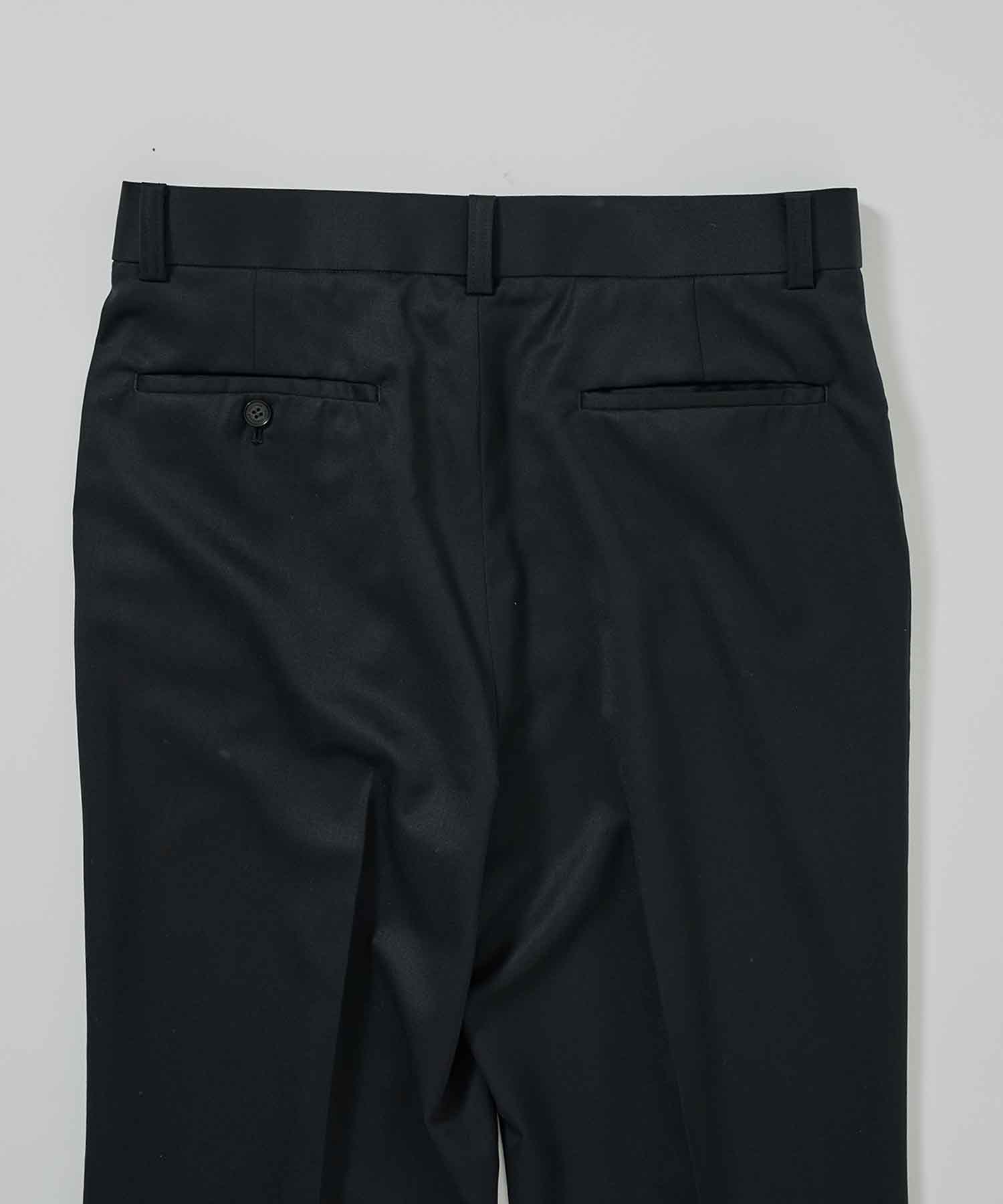 別注 SUMMER WOOL GABARDINE FOLDED WIDE TROUSERS JOHN LAWRENCE SULLIVAN