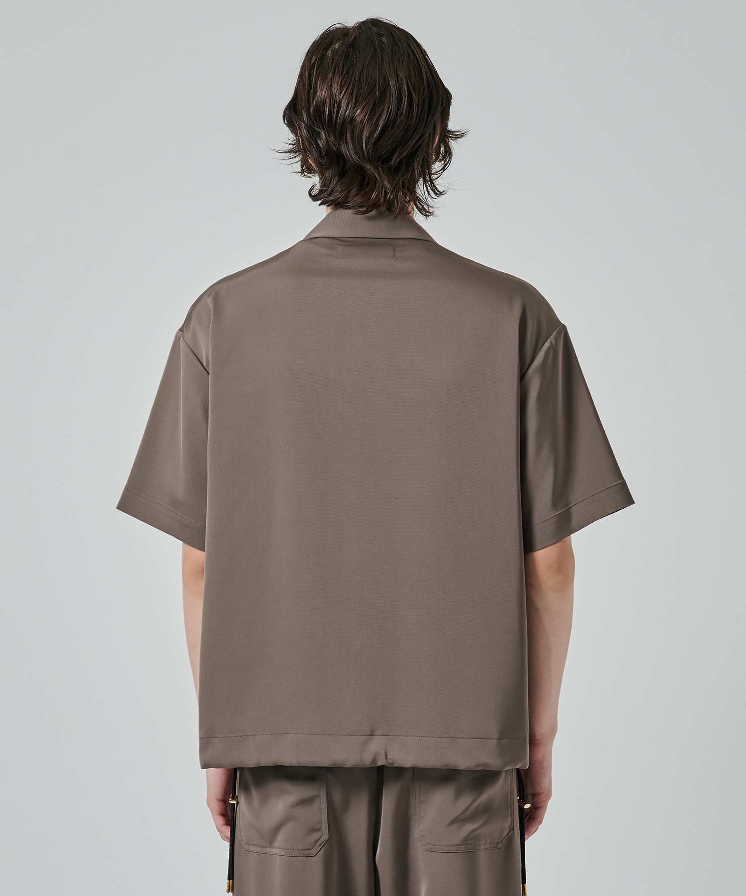Dry Stretch Twill Drawstring Open Coller Short Sleeve Jaket CULLNI
