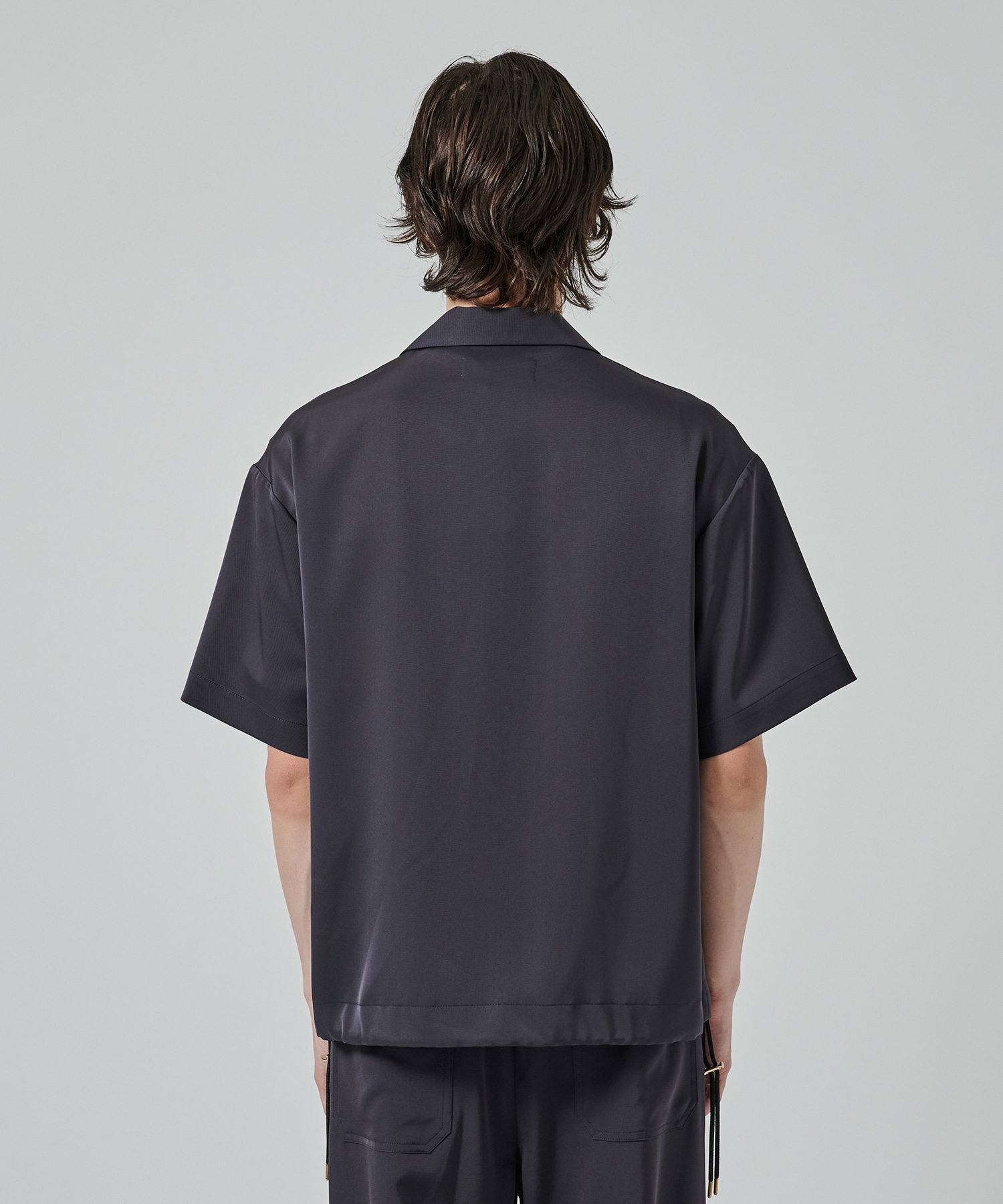 Dry Stretch Twill Drawstring Open Coller Short Sleeve Jaket CULLNI