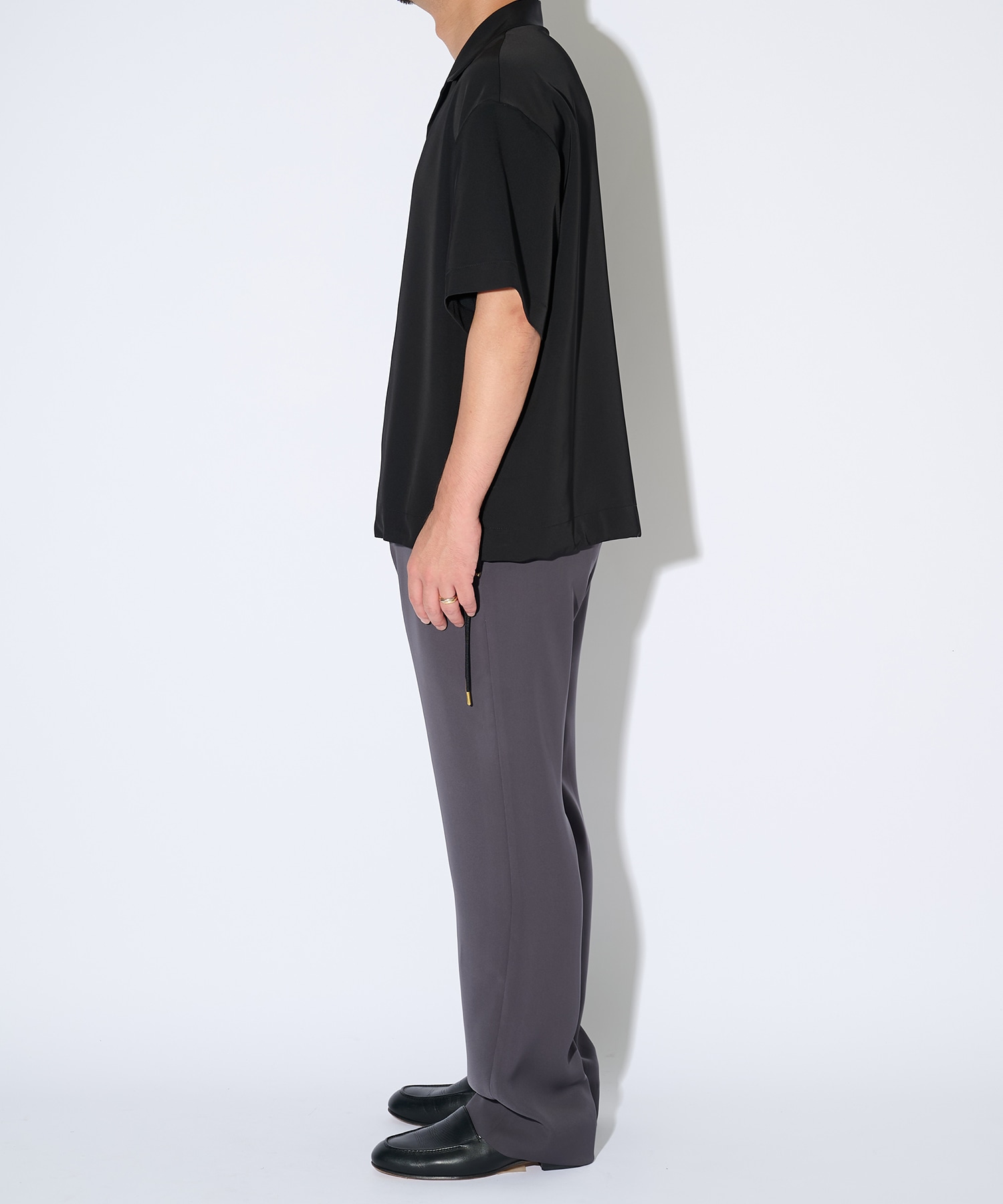 Dry Stretch Twill Drawstring Open Coller Short Sleeve Jaket CULLNI