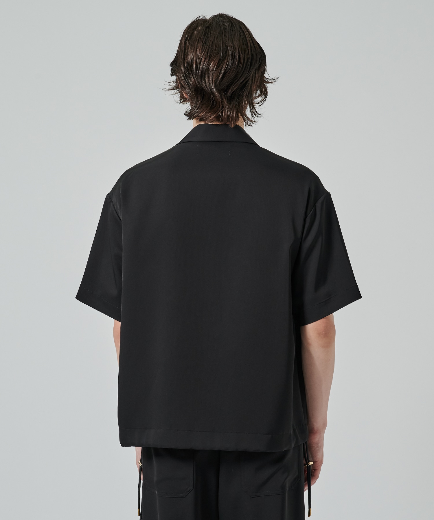 Dry Stretch Twill Drawstring Open Coller Short Sleeve Jaket CULLNI