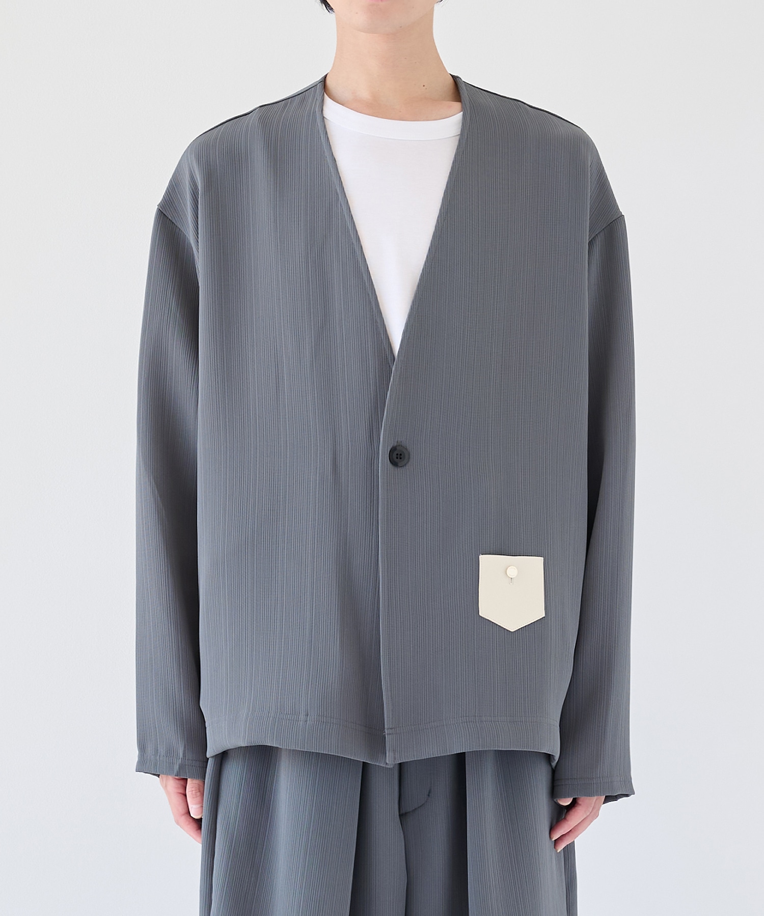 別注 Minimal Pocket PLEATS Cardigan CULLNI