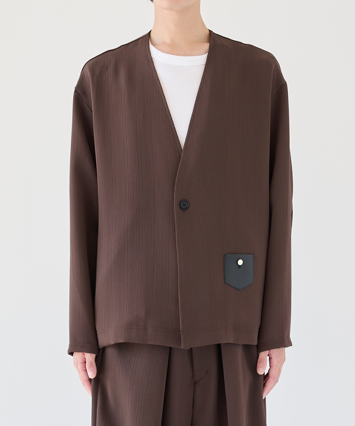 別注 Minimal Pocket PLEATS Cardigan CULLNI