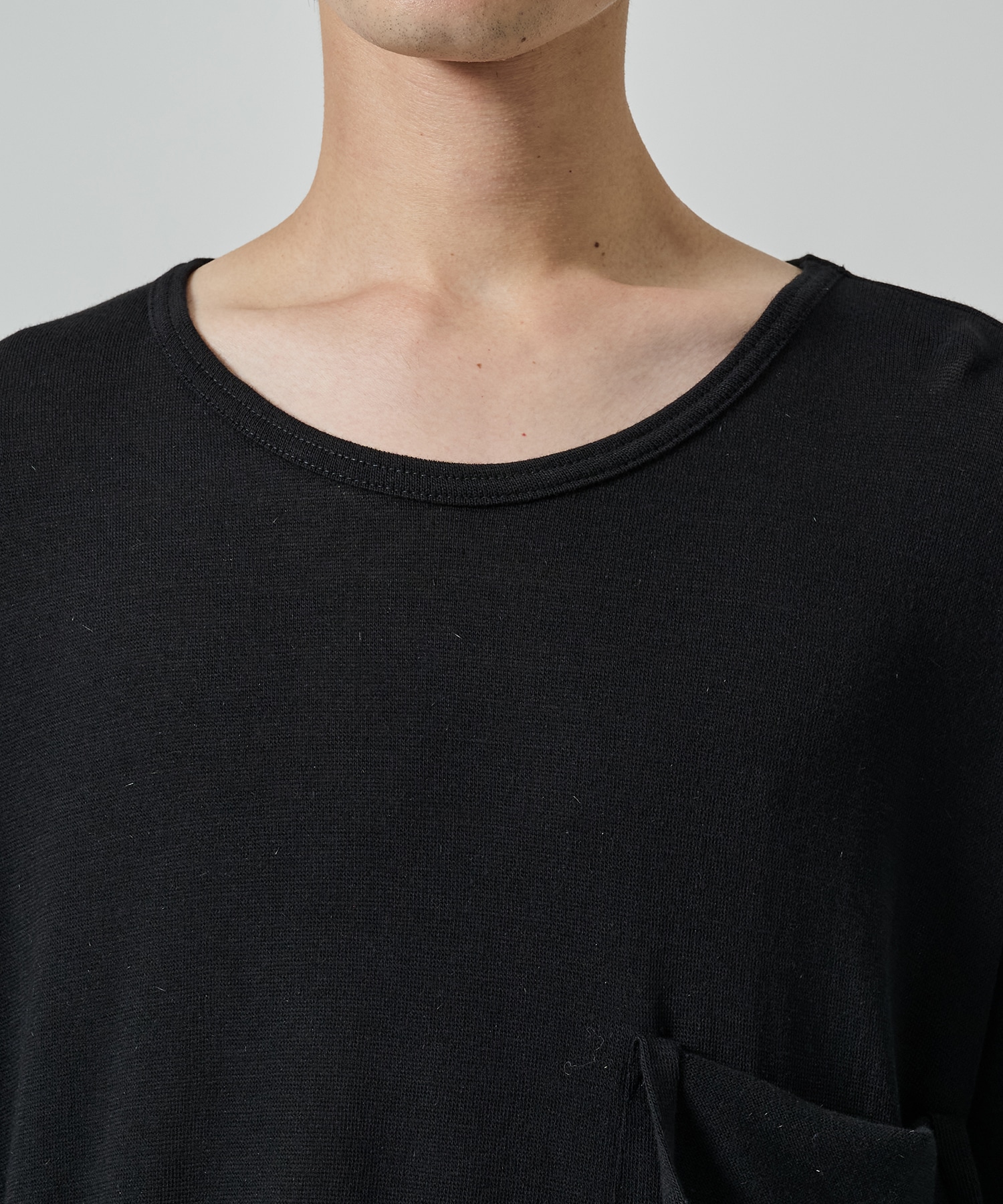 綿アンゴラ胸ポケットT Yohji Yamamoto