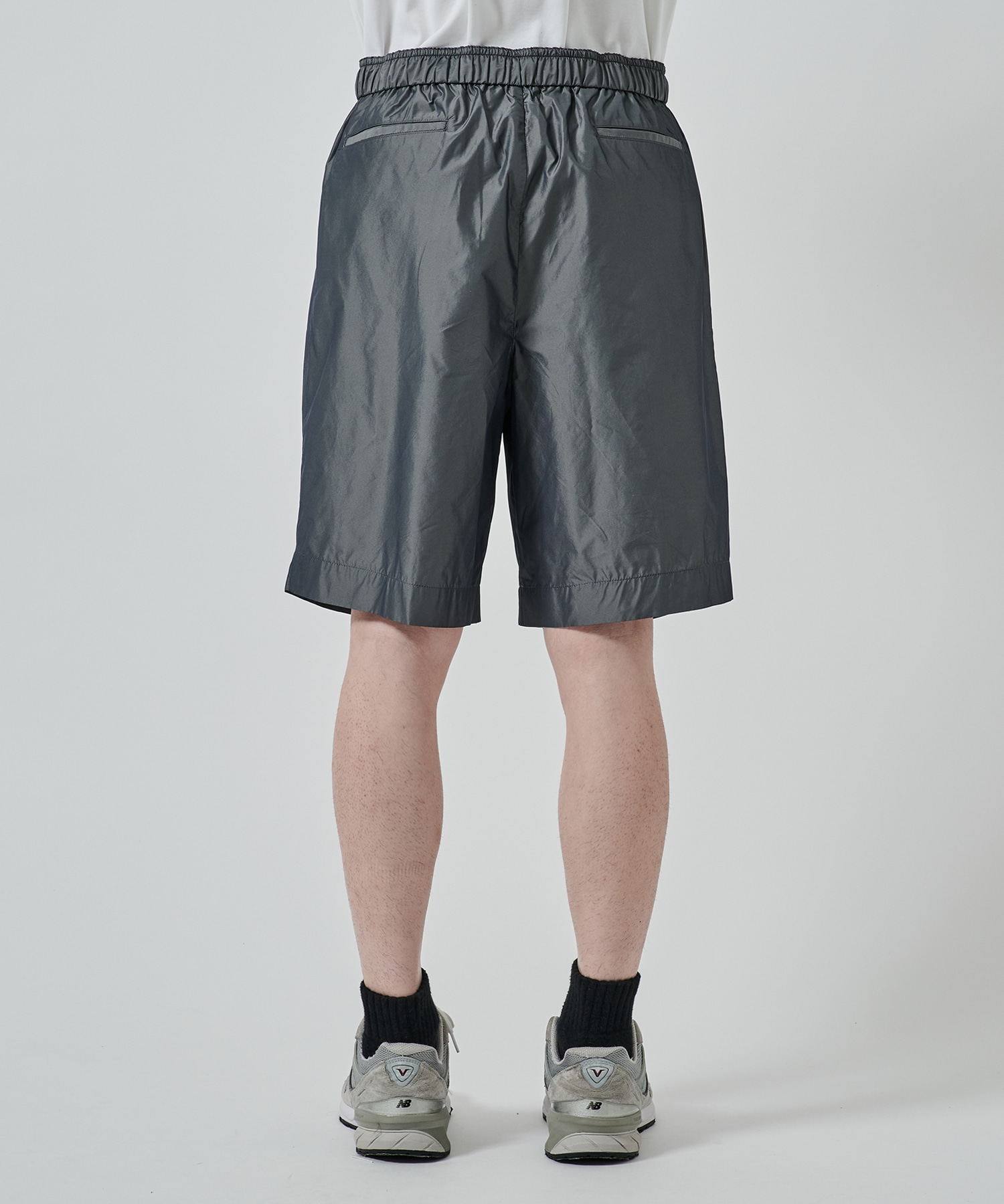 リサイクルポリエステル×シルクタフタ / ワイドショーツ MARKAWARE/marka